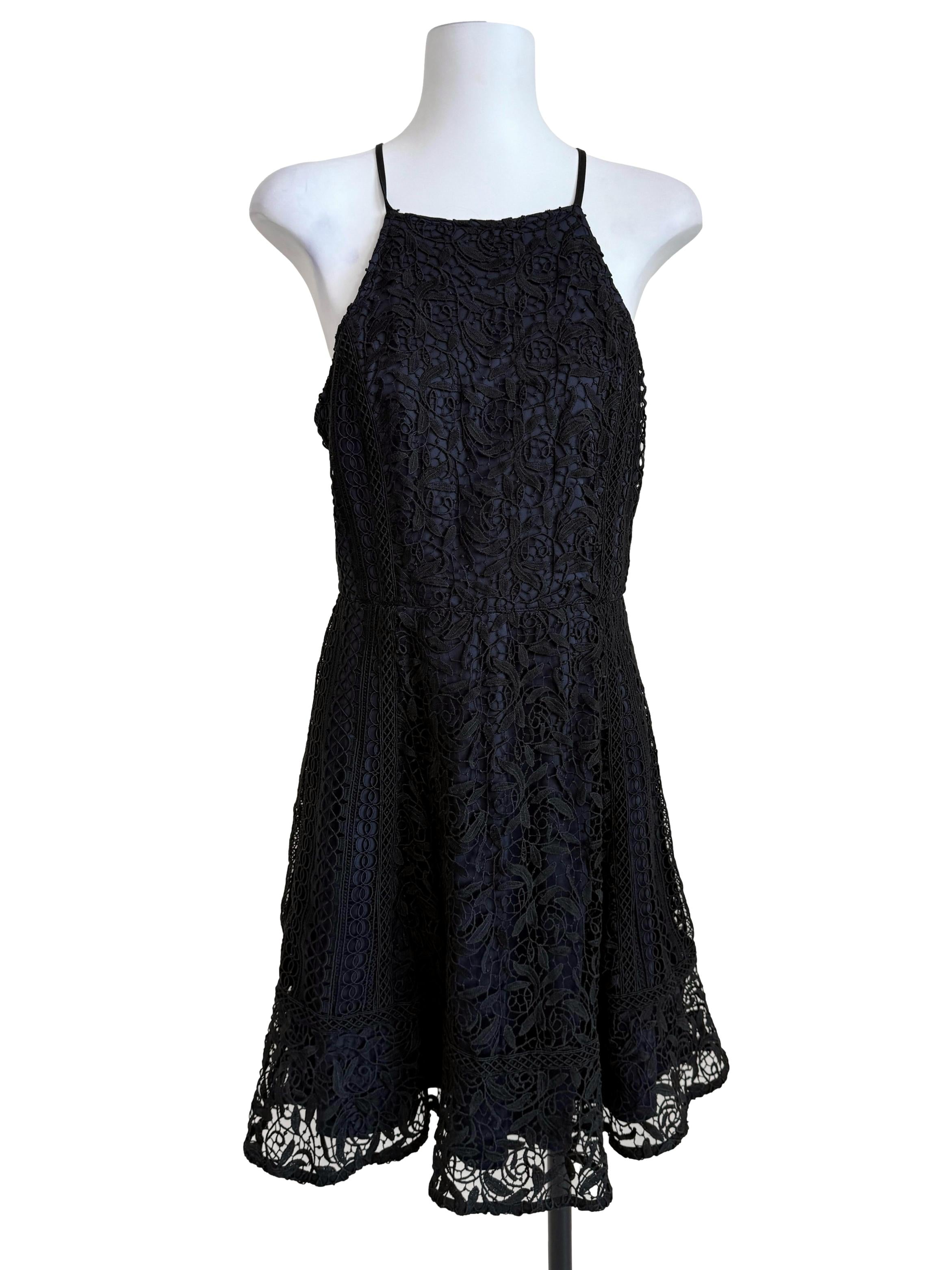 Black Lace Shift Dress
