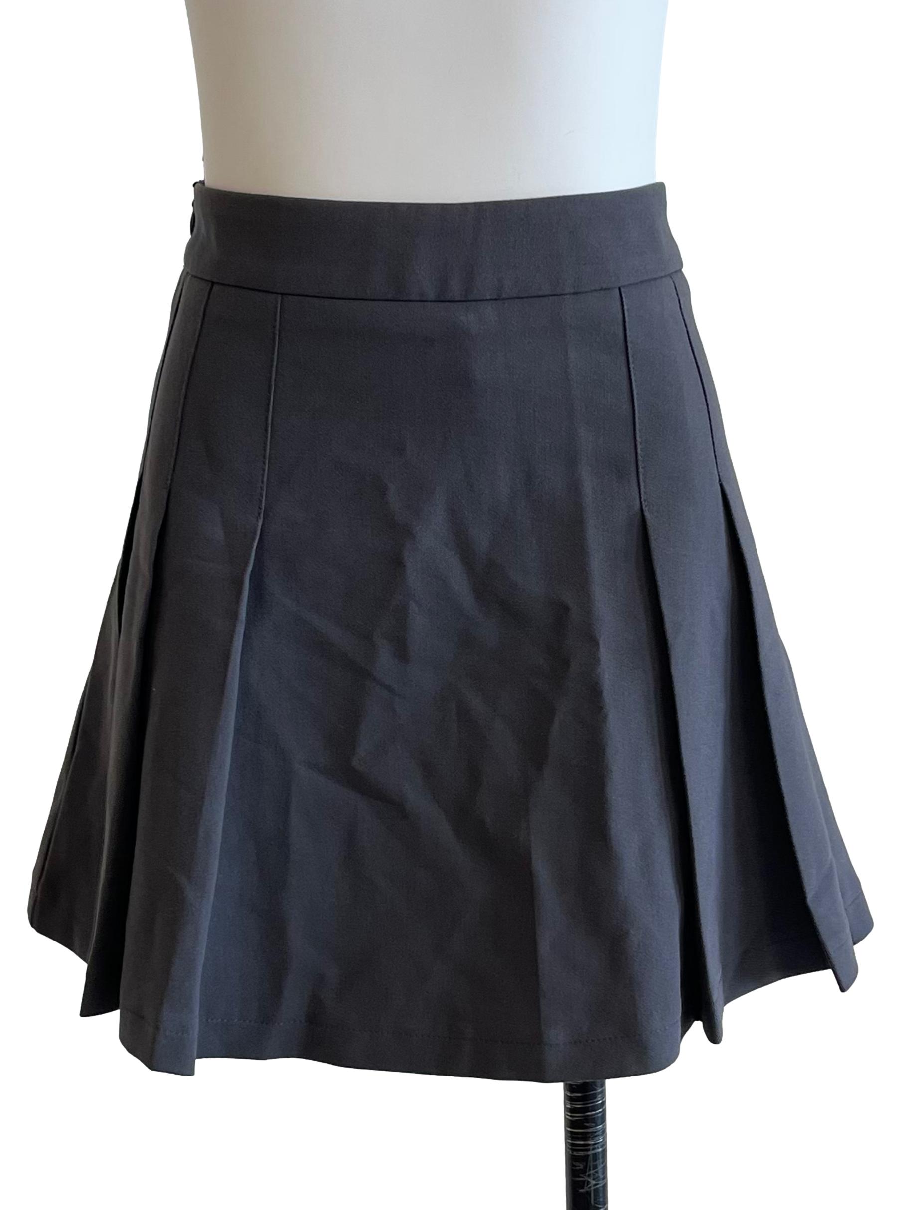 Grey Pleated Skorts