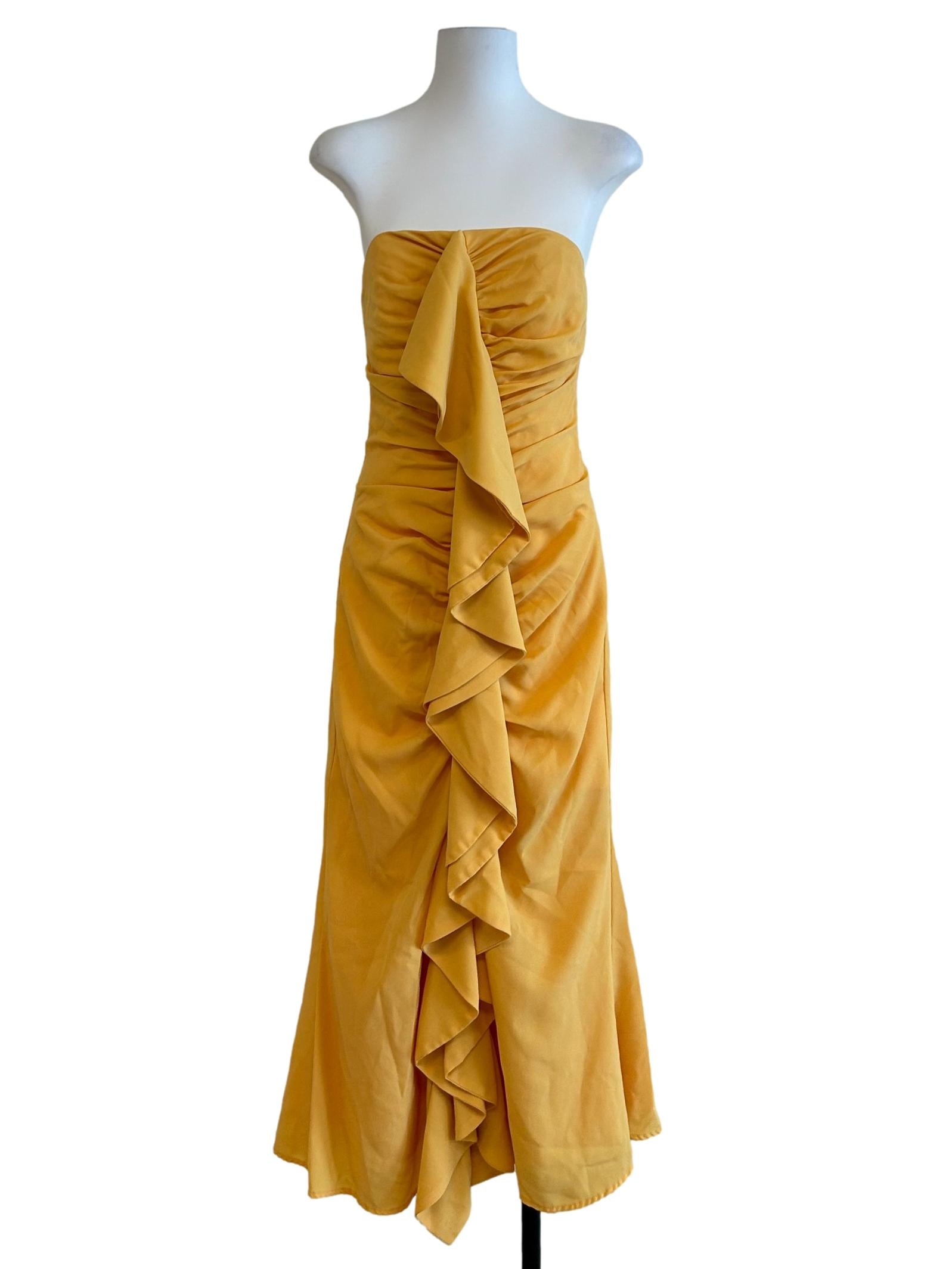 Pineapple Yellow Ruched Dress