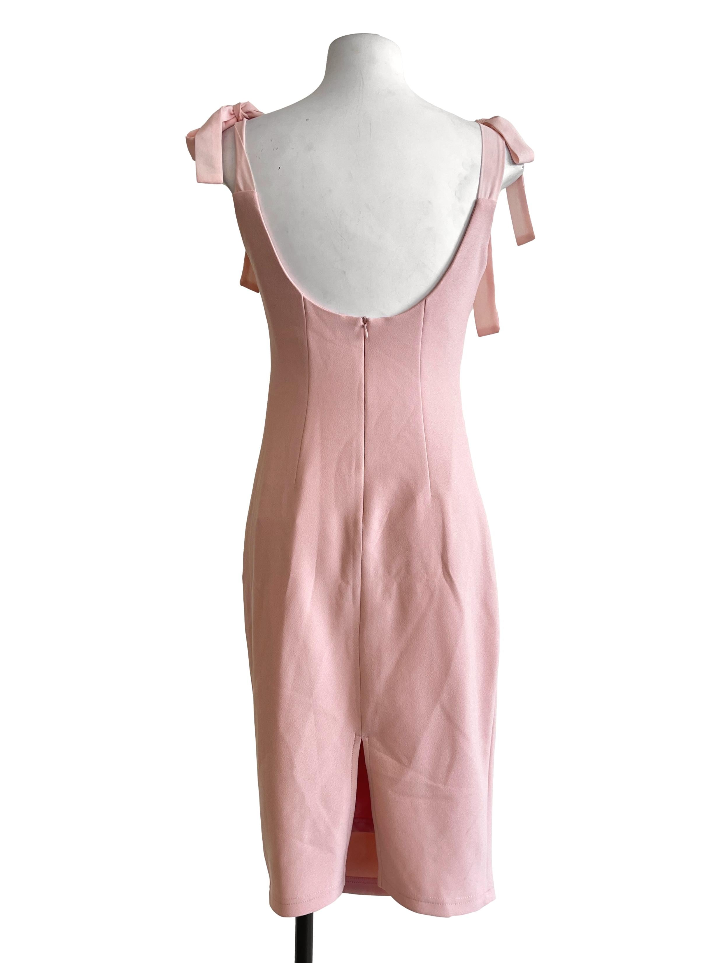Peach Pink Sweetheart Slip Dress