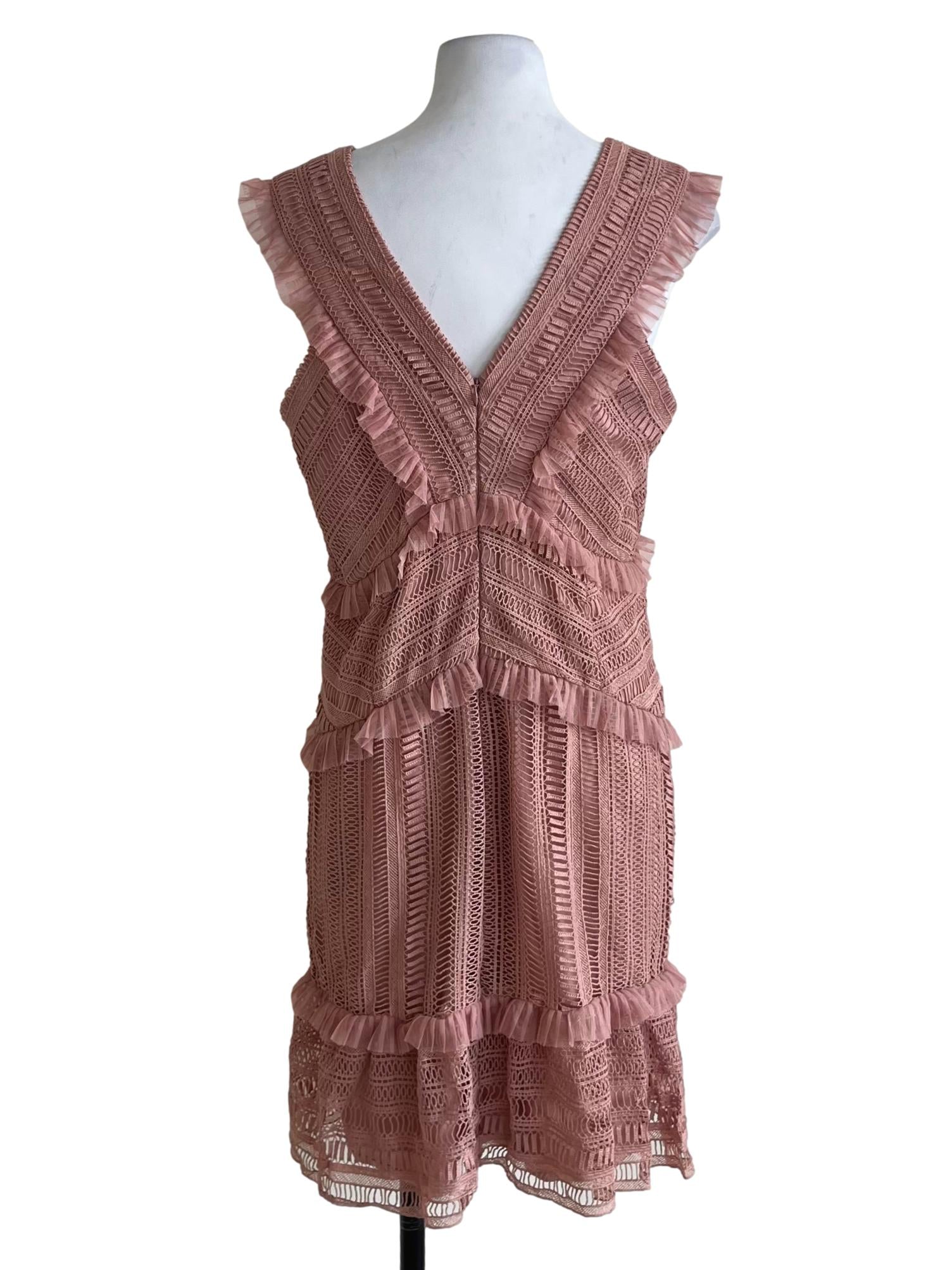Blush Pink Lace Babydoll Dress