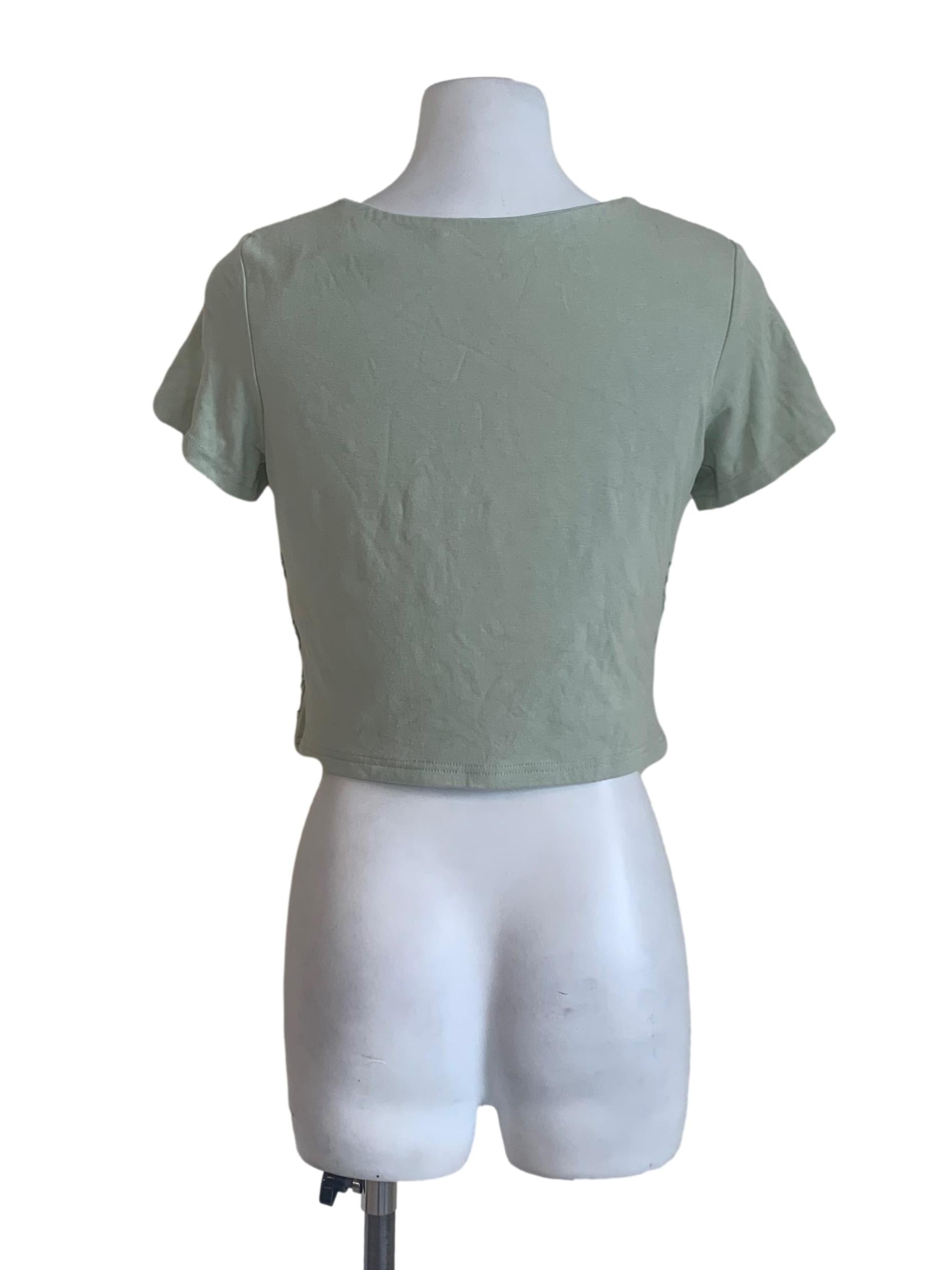 Sage Green Sweetheart Neck Top
