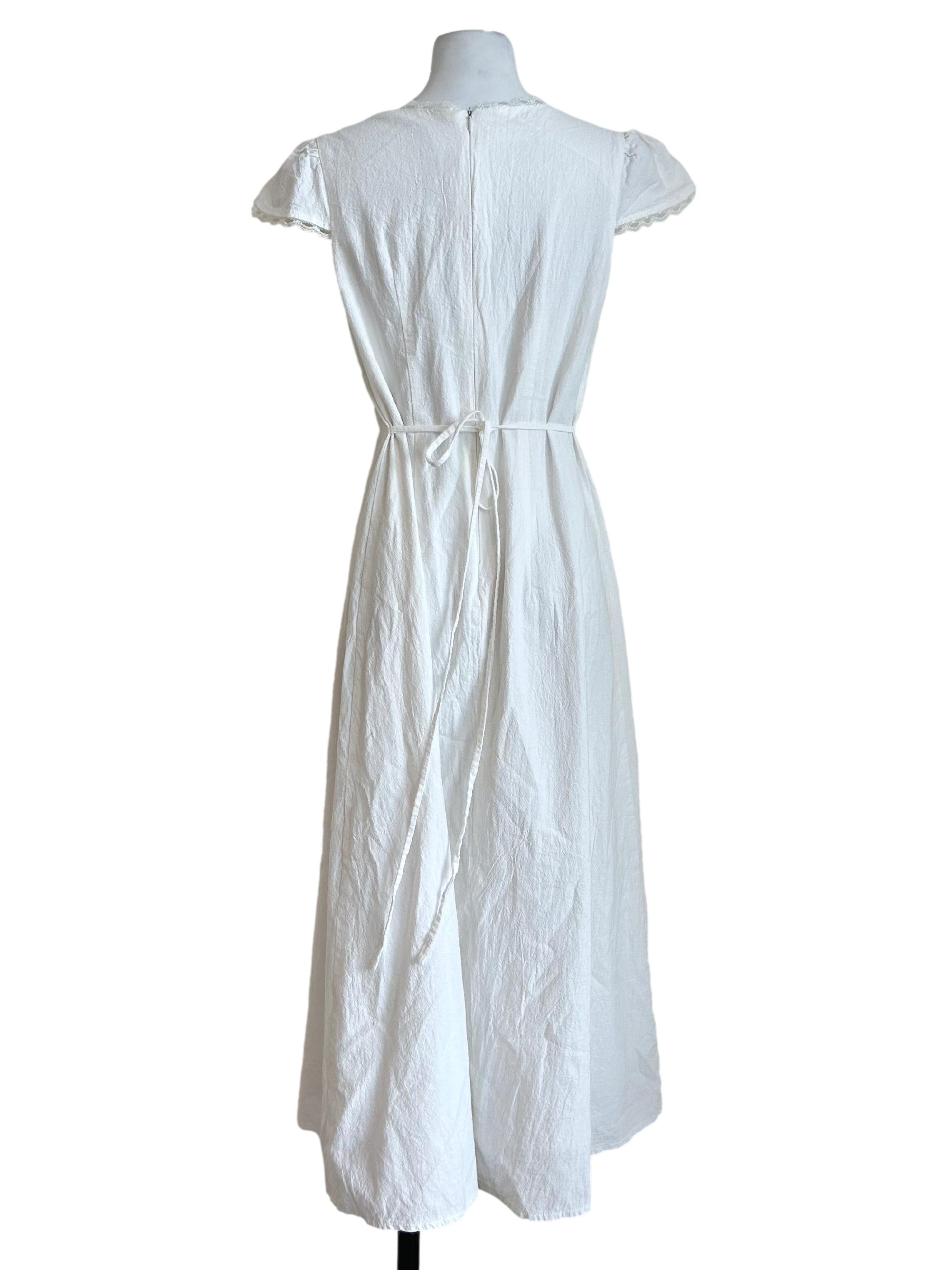 White Cap Sleeve Midi Dress