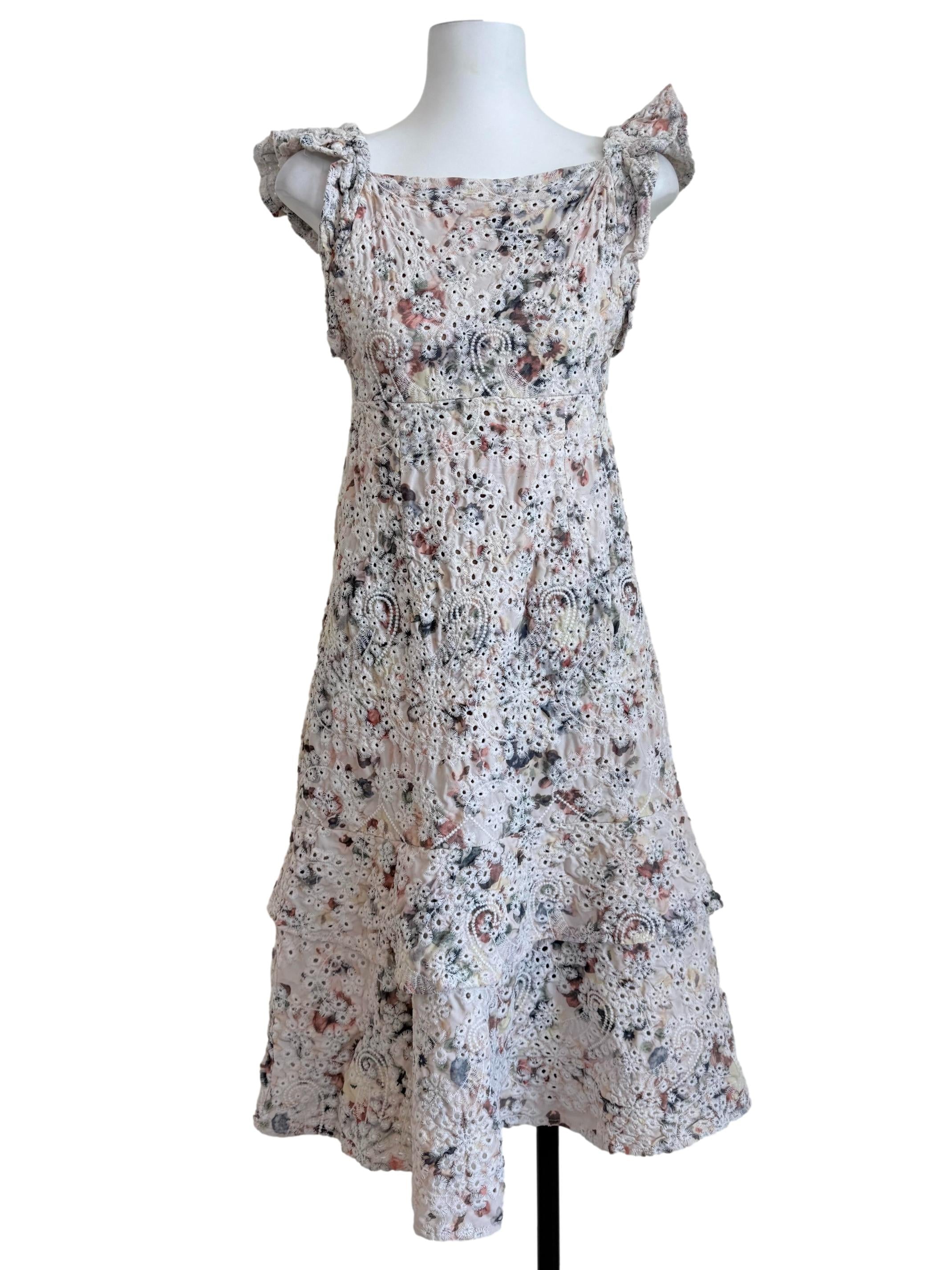 Multicolor Drop Waist Floral Dress