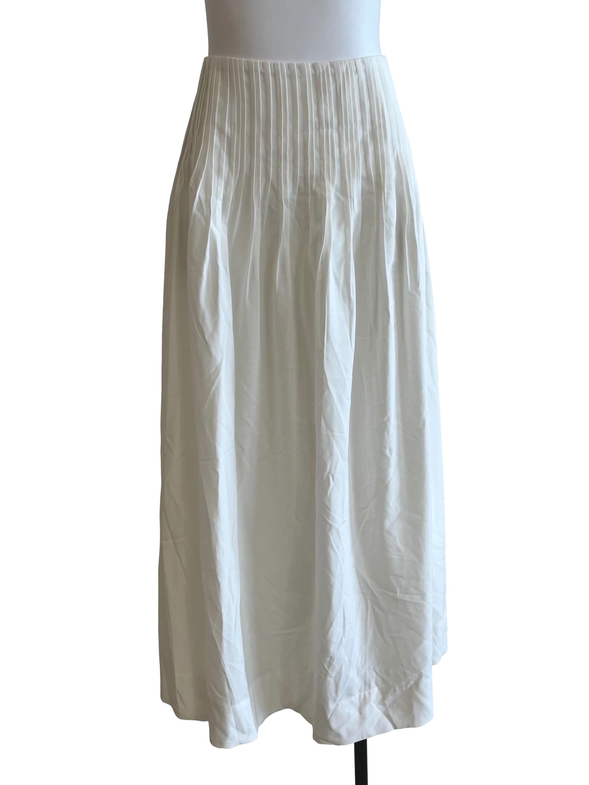 White Pleated Skirt