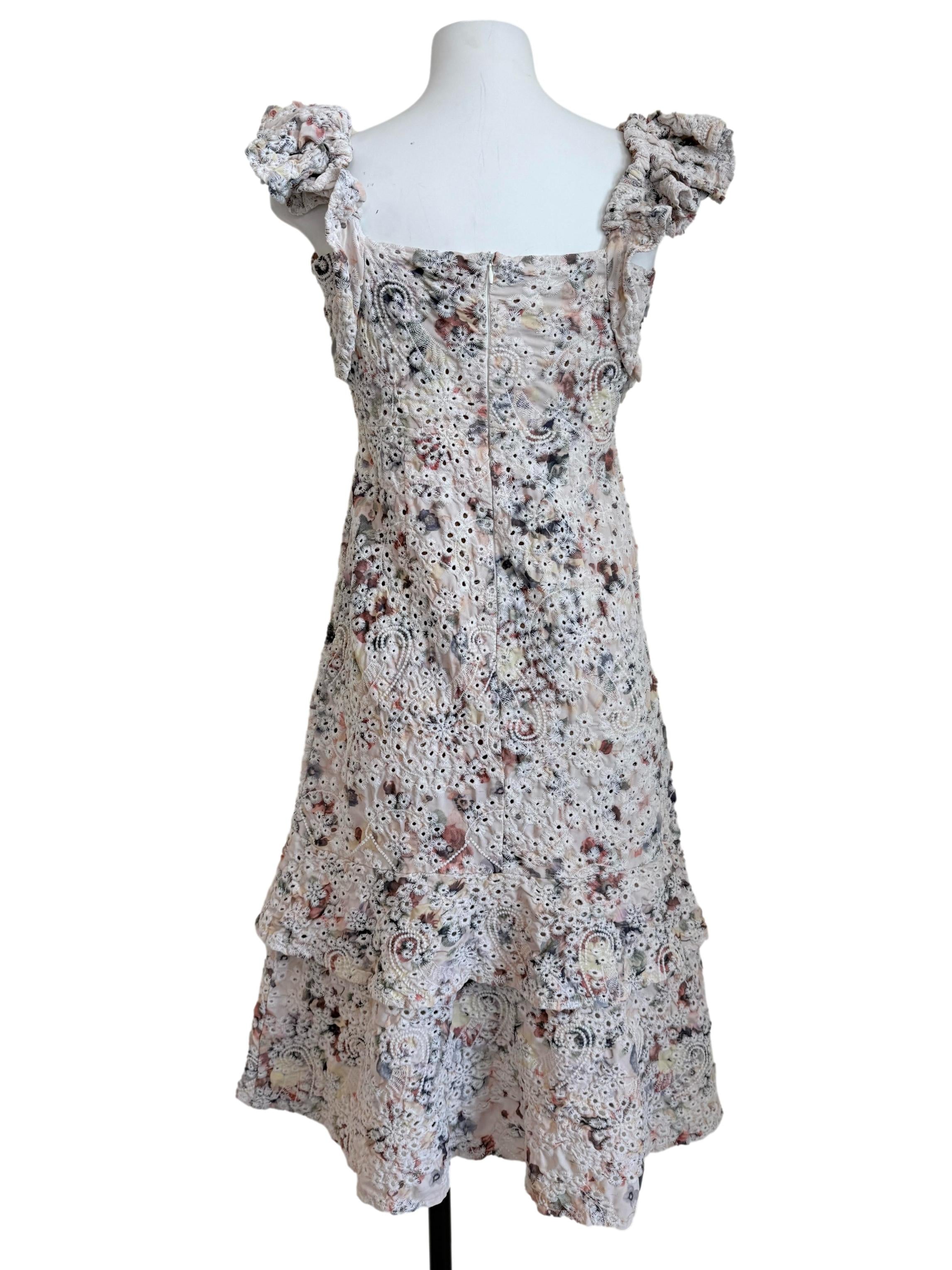 Multicolor Drop Waist Floral Dress