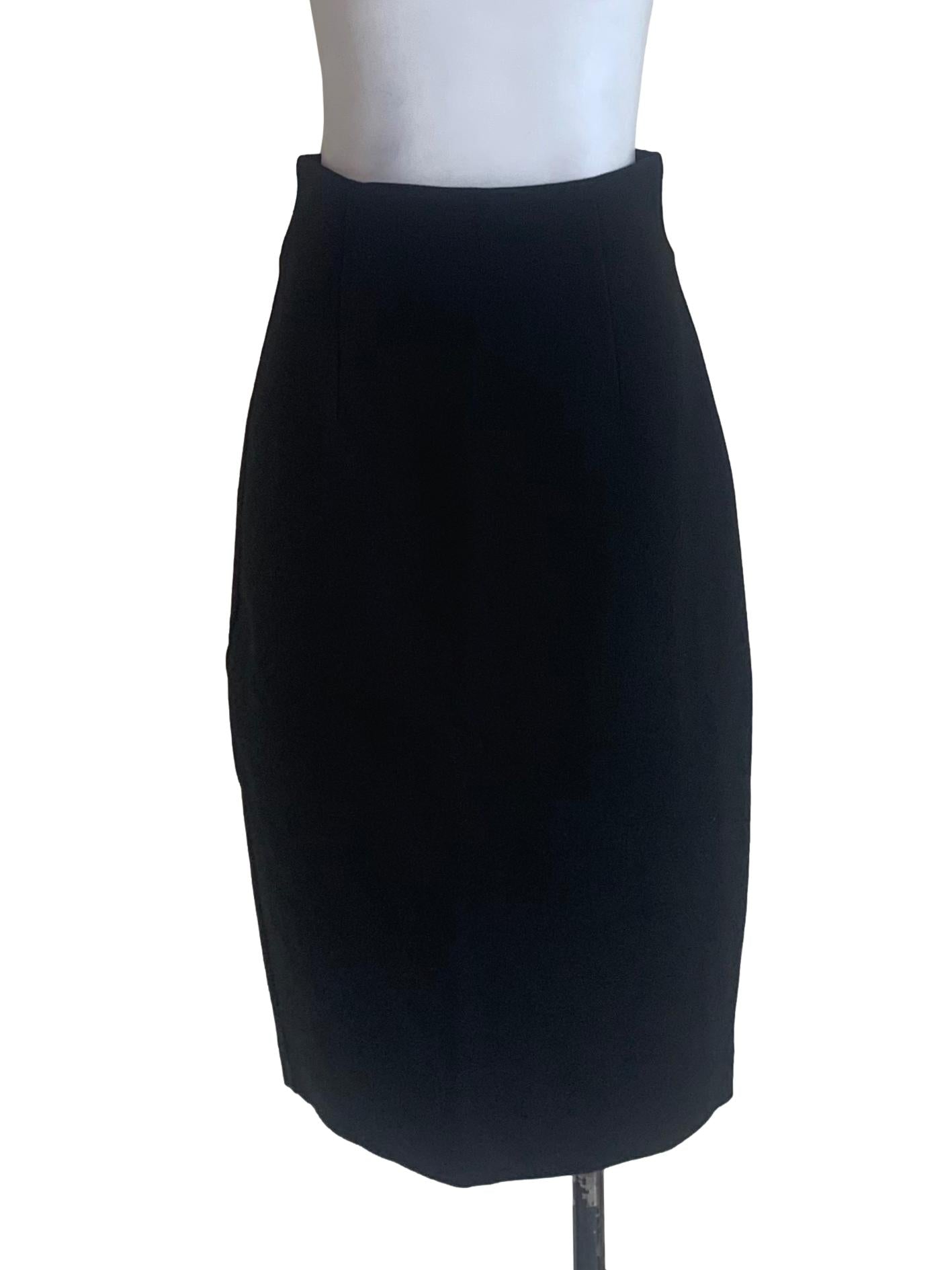 Midnight Black Pencil Skirt