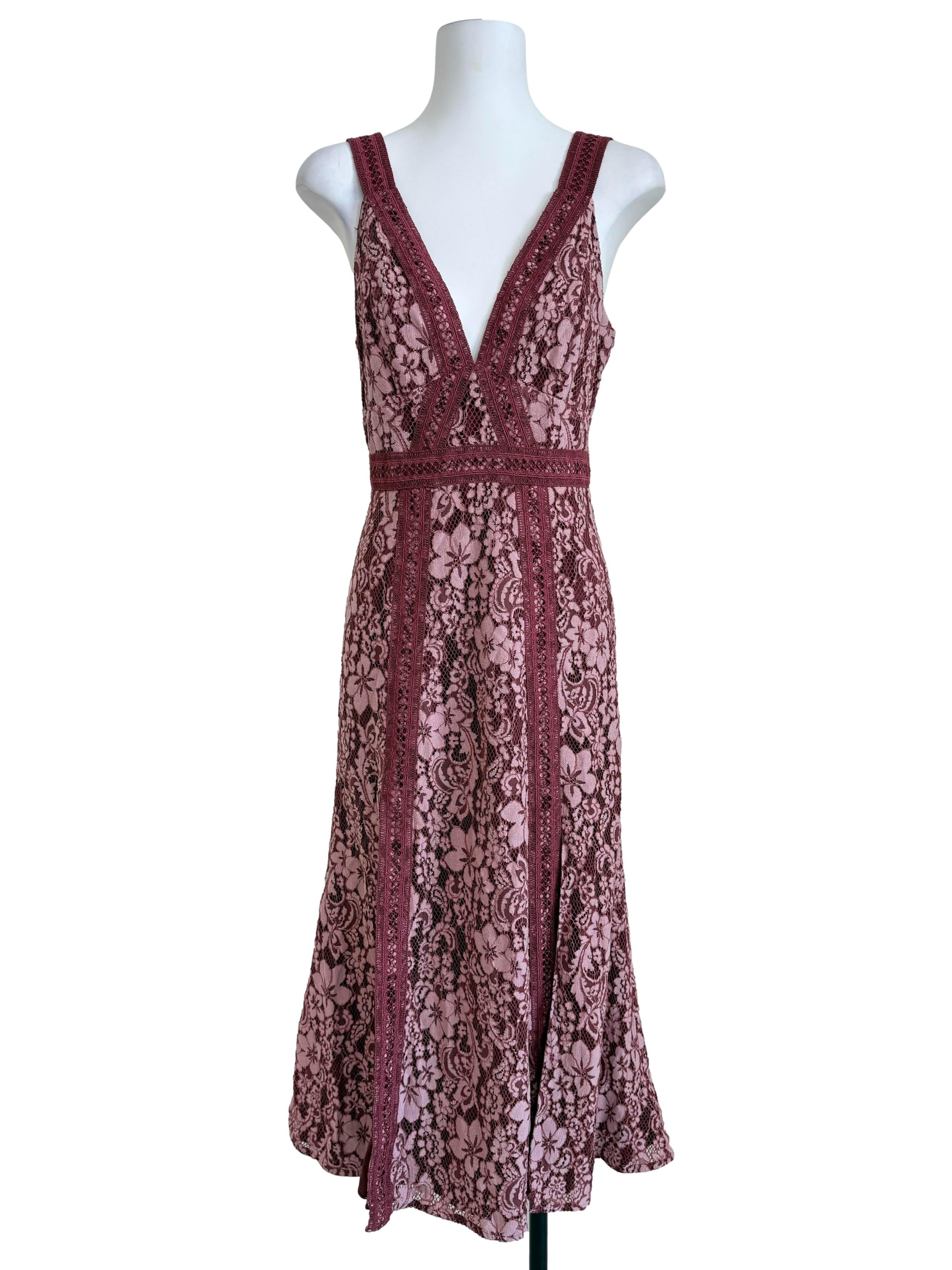 Brick Red A-Line Dress