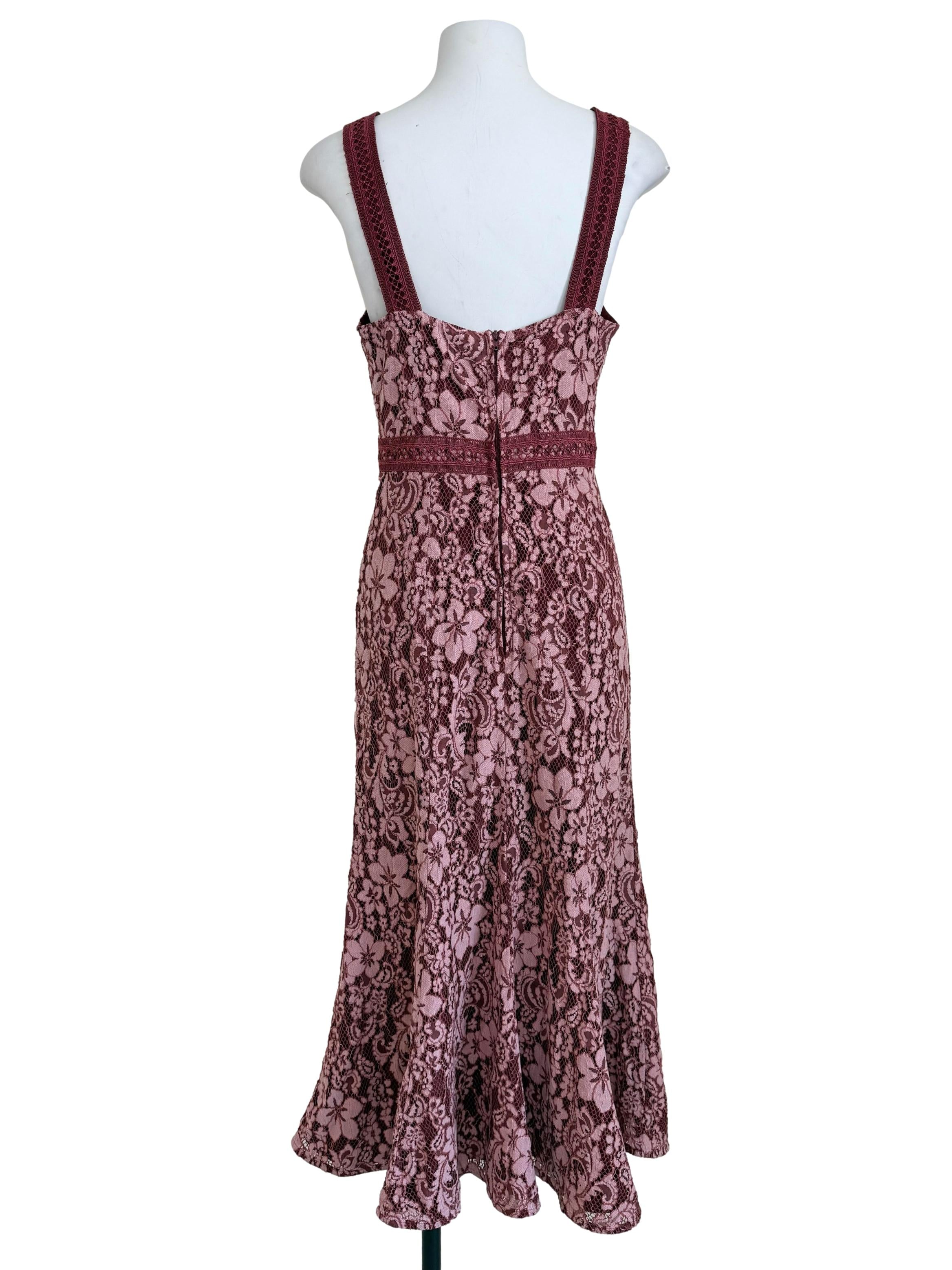 Brick Red A-Line Dress