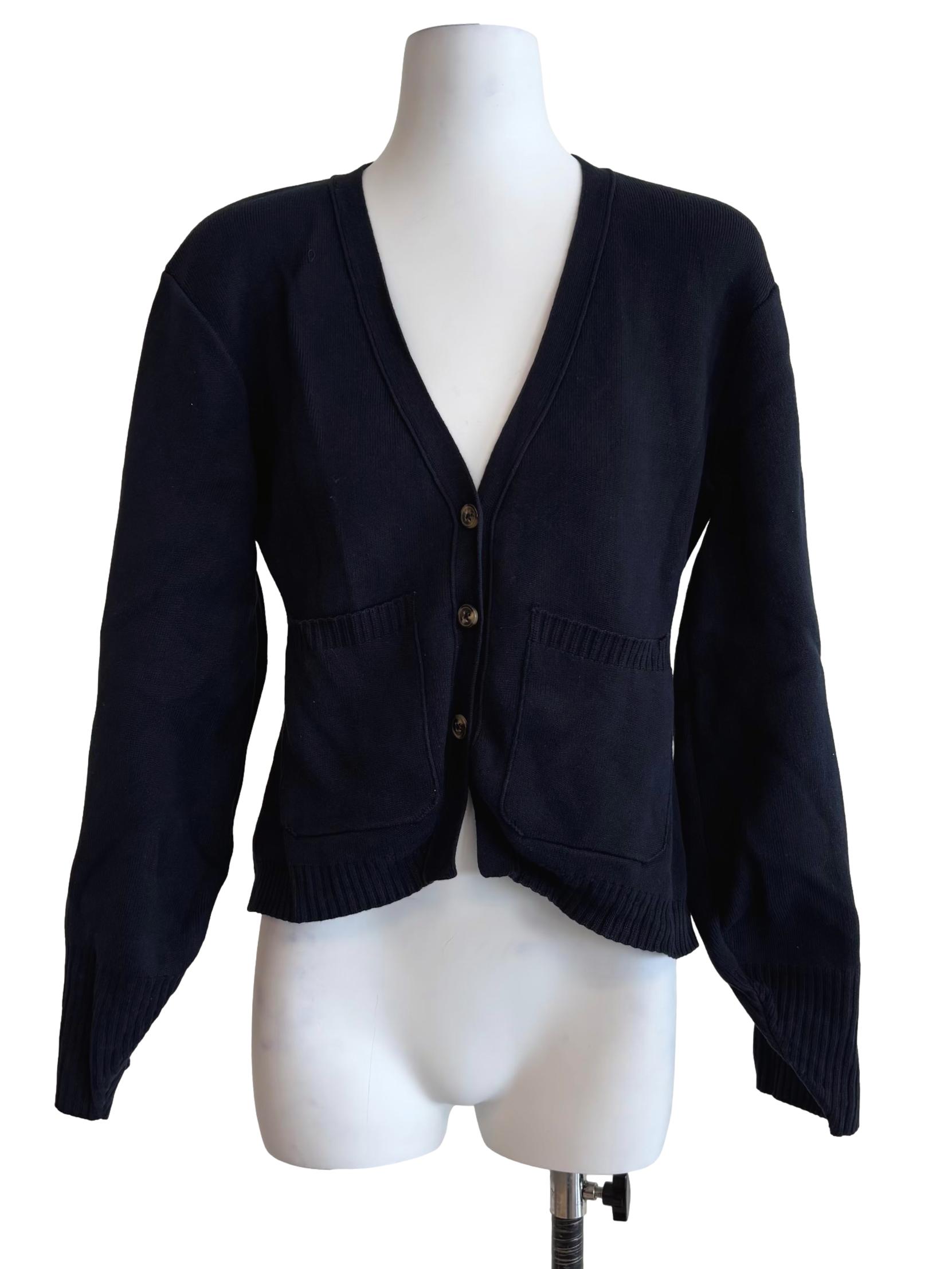 Dark Blue Knit Cardigan
