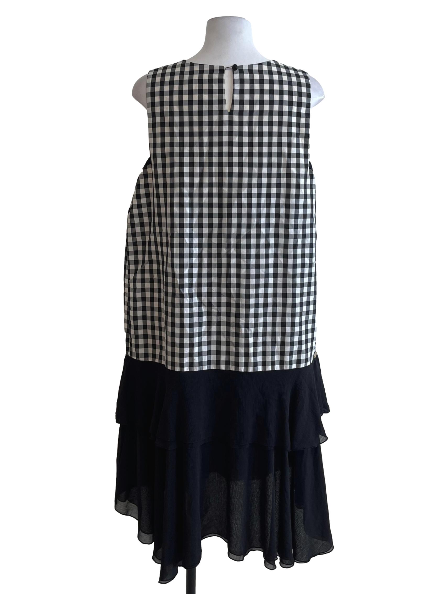 Black Gingham Shift Dress