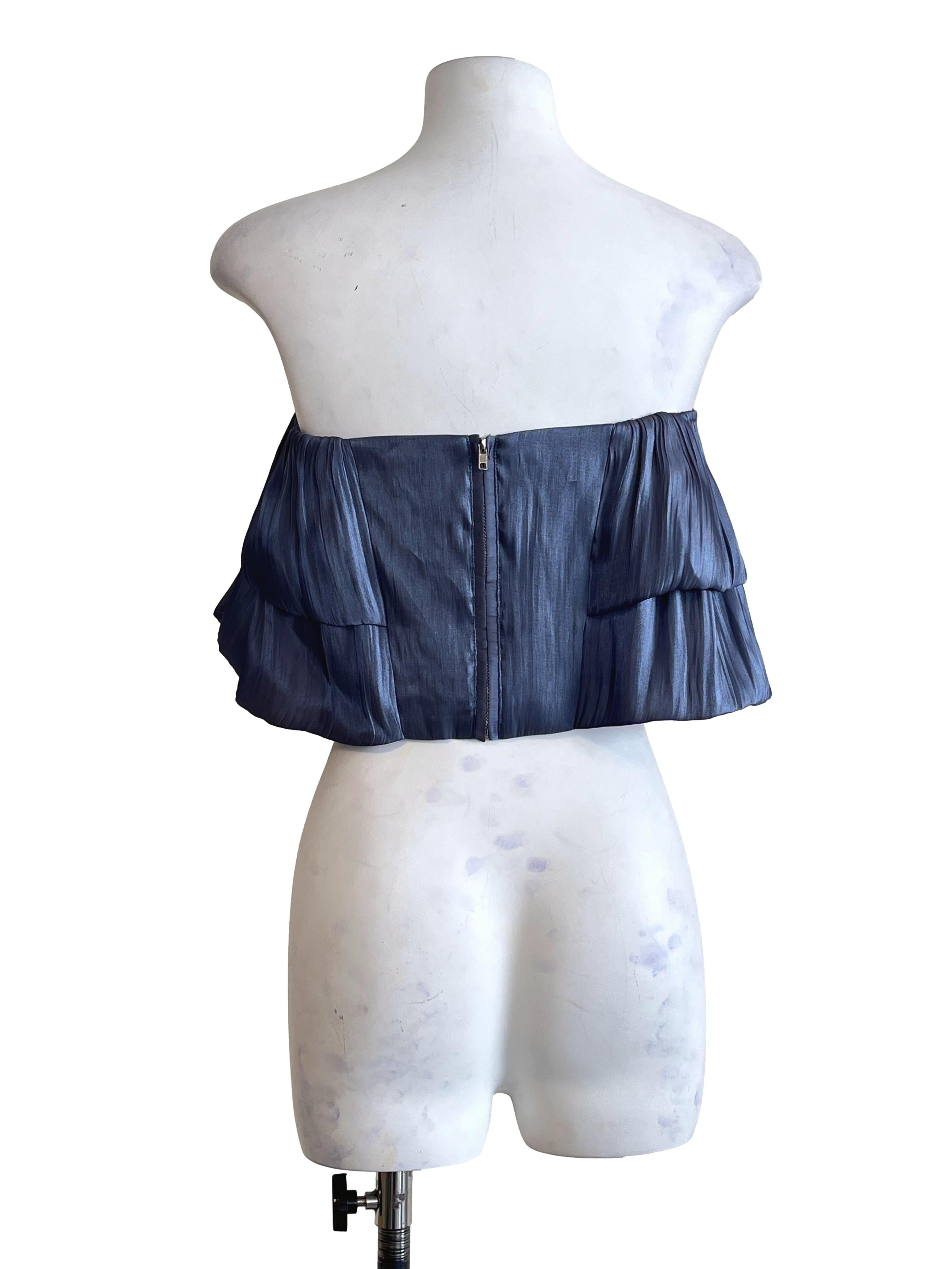 Porpoise Grey Off Shoulder Sleeveless Top