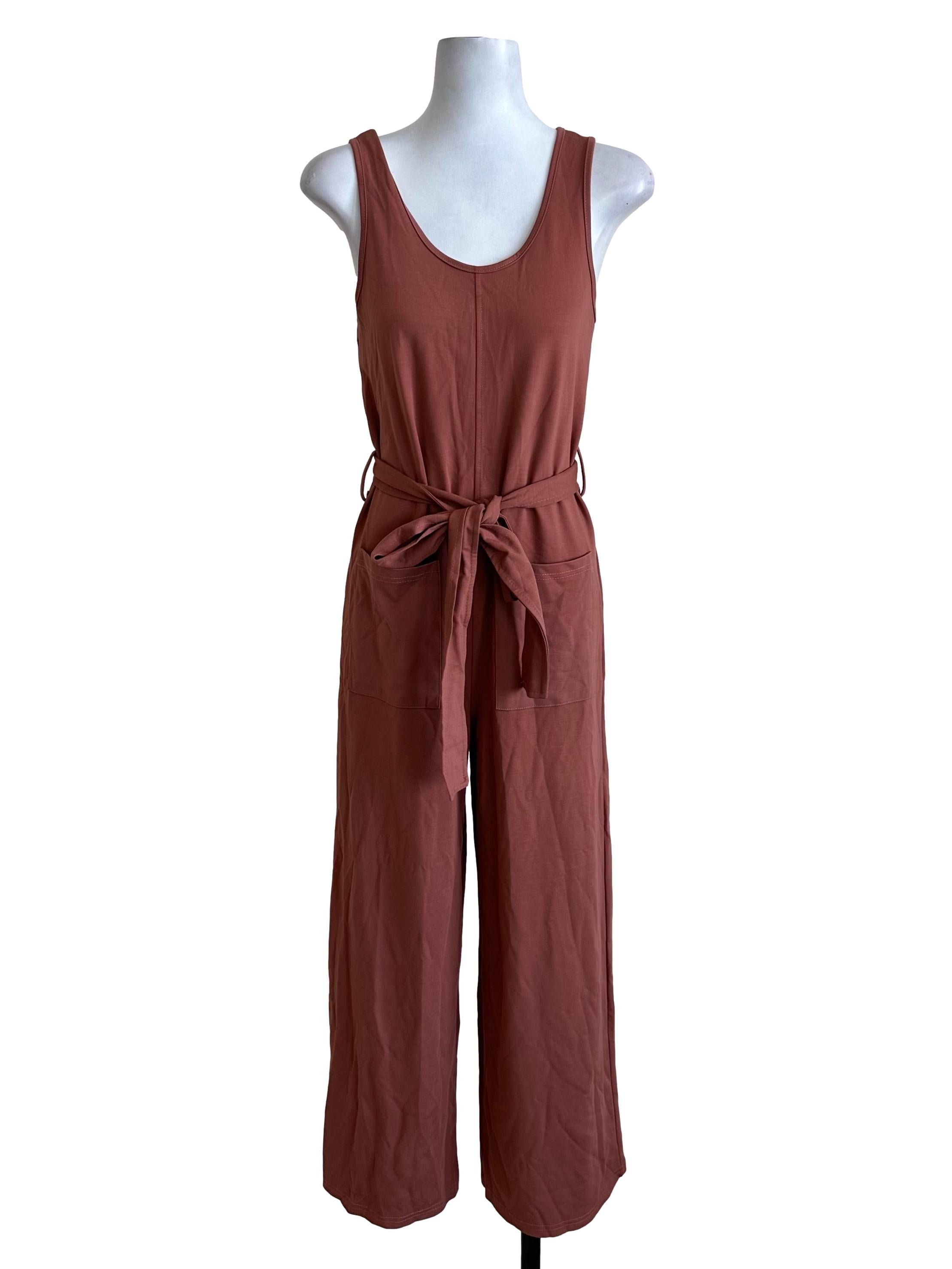 Rose Pink Sleeveless Jumpsuit TEM
