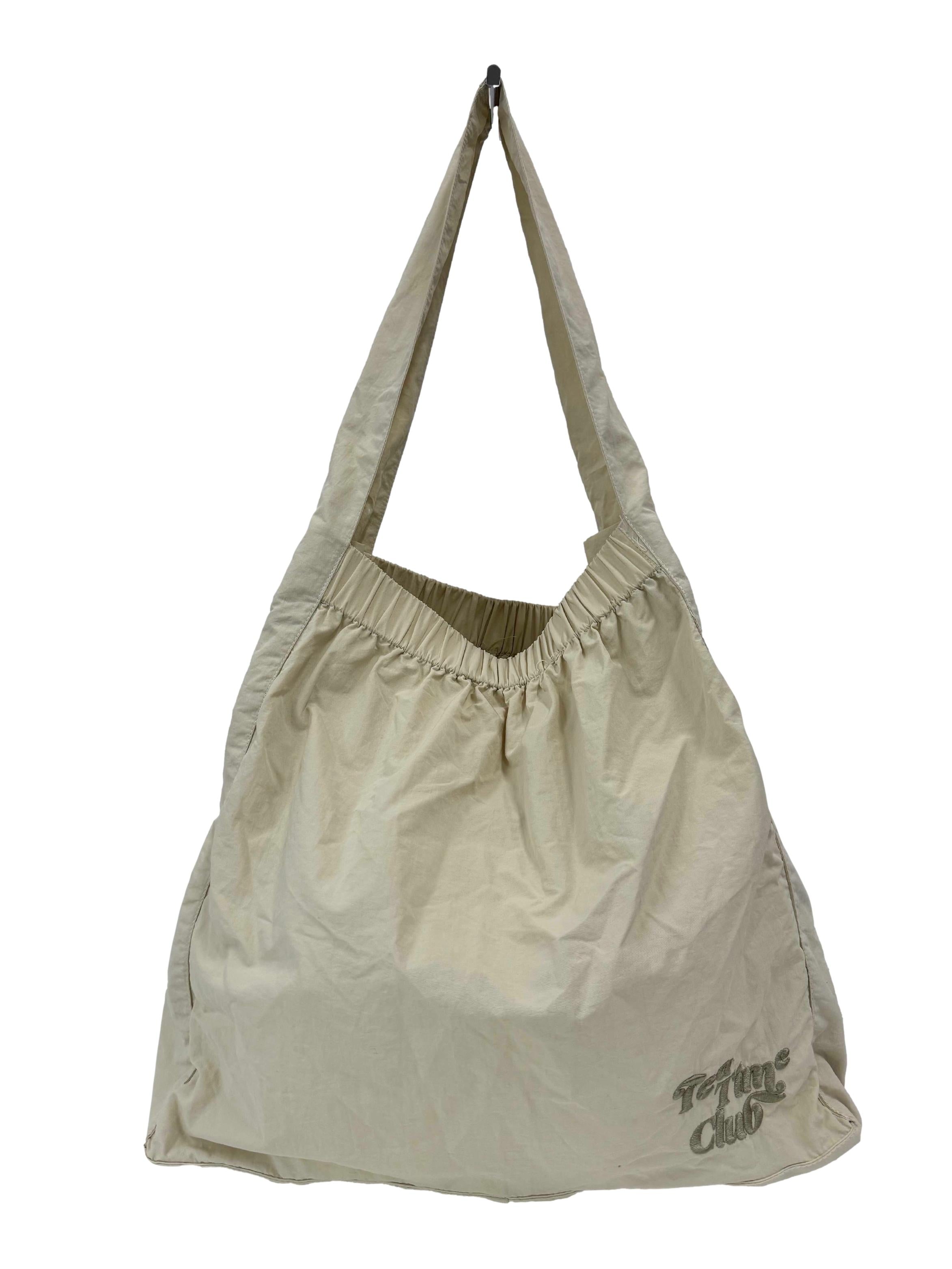 Beige Tea Time Club Tote Bag