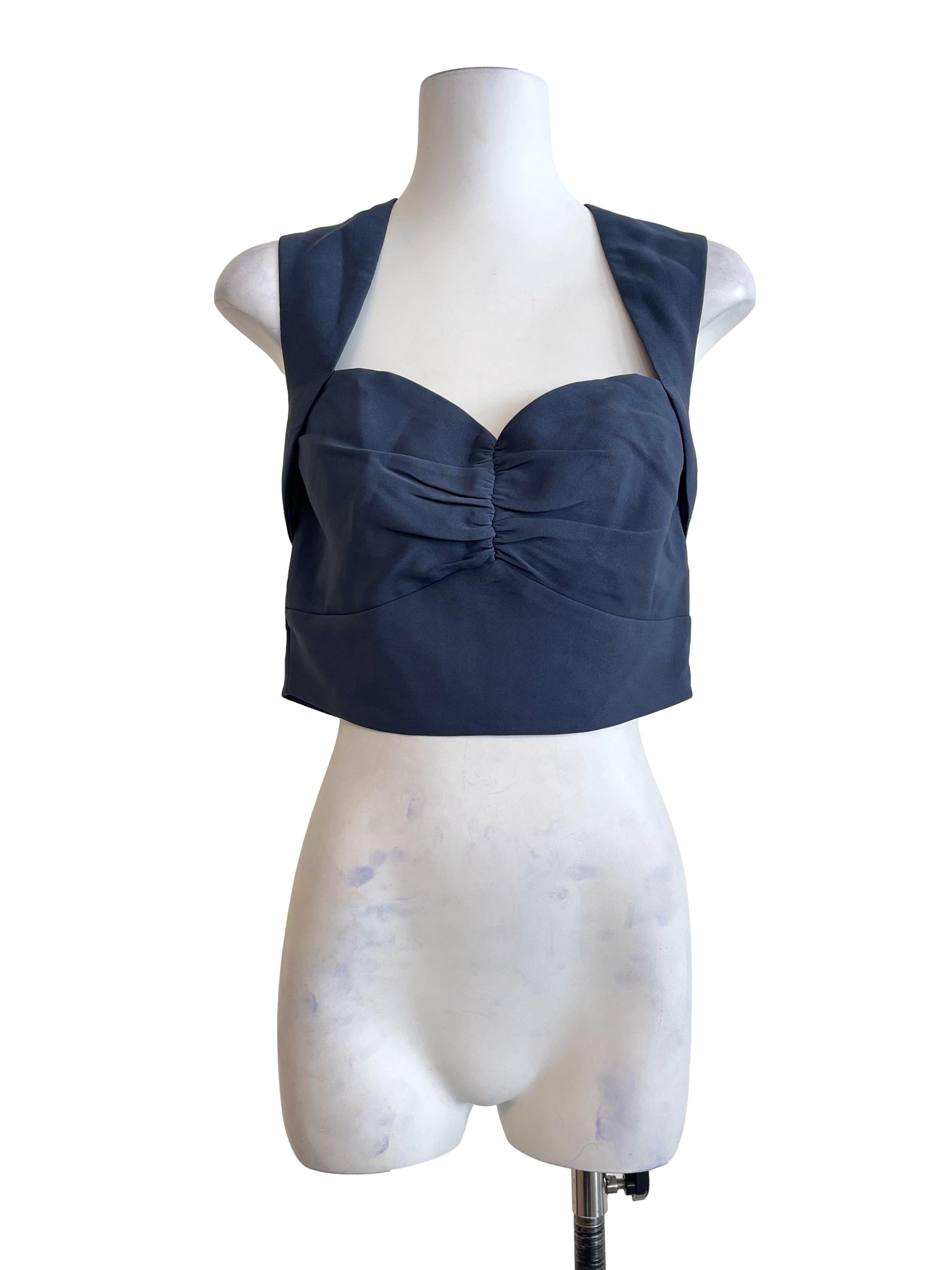 Spruce Blue Queen Anne Sleeve Top