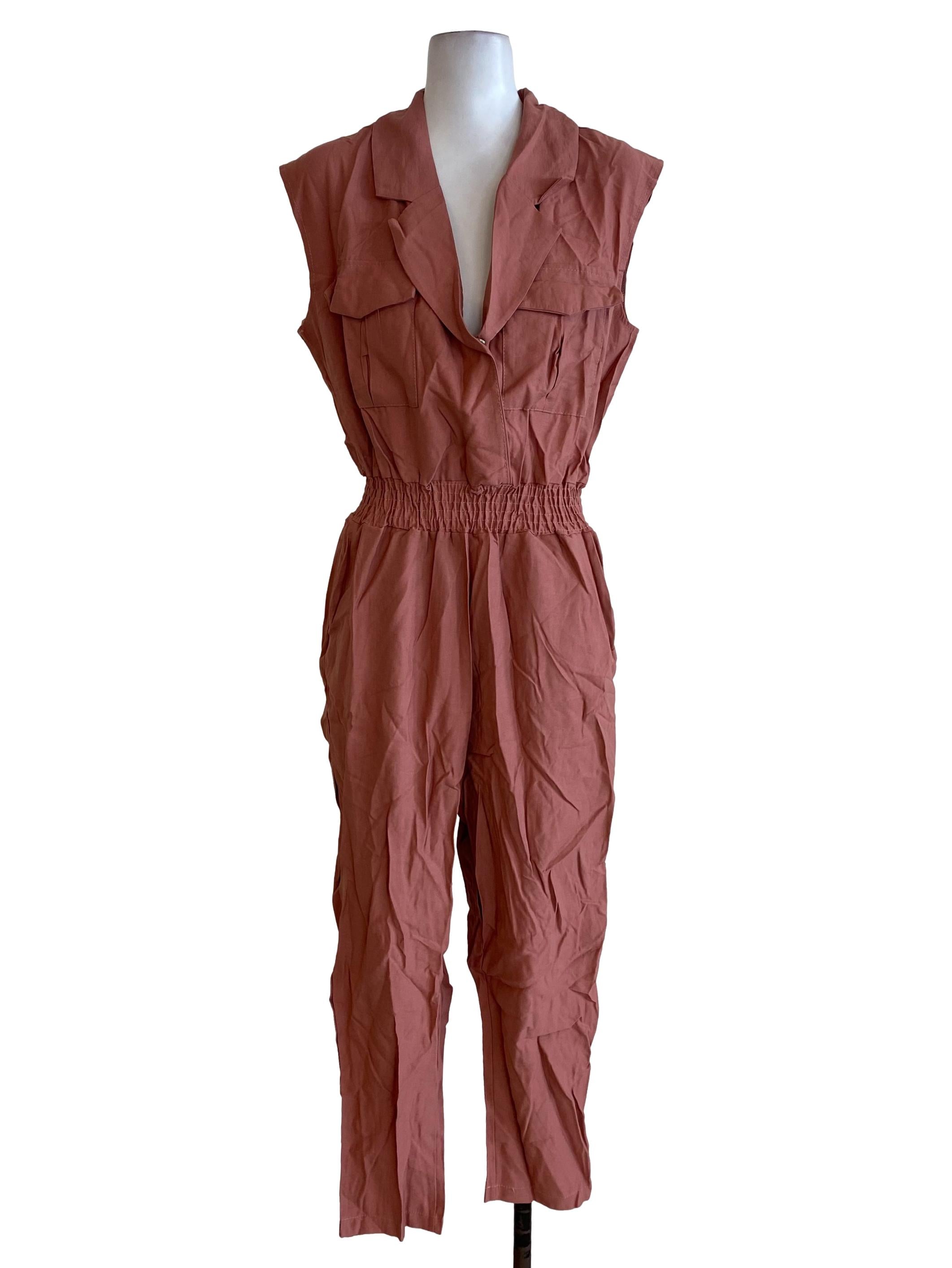 Rosewood Waisted Jumpsuits