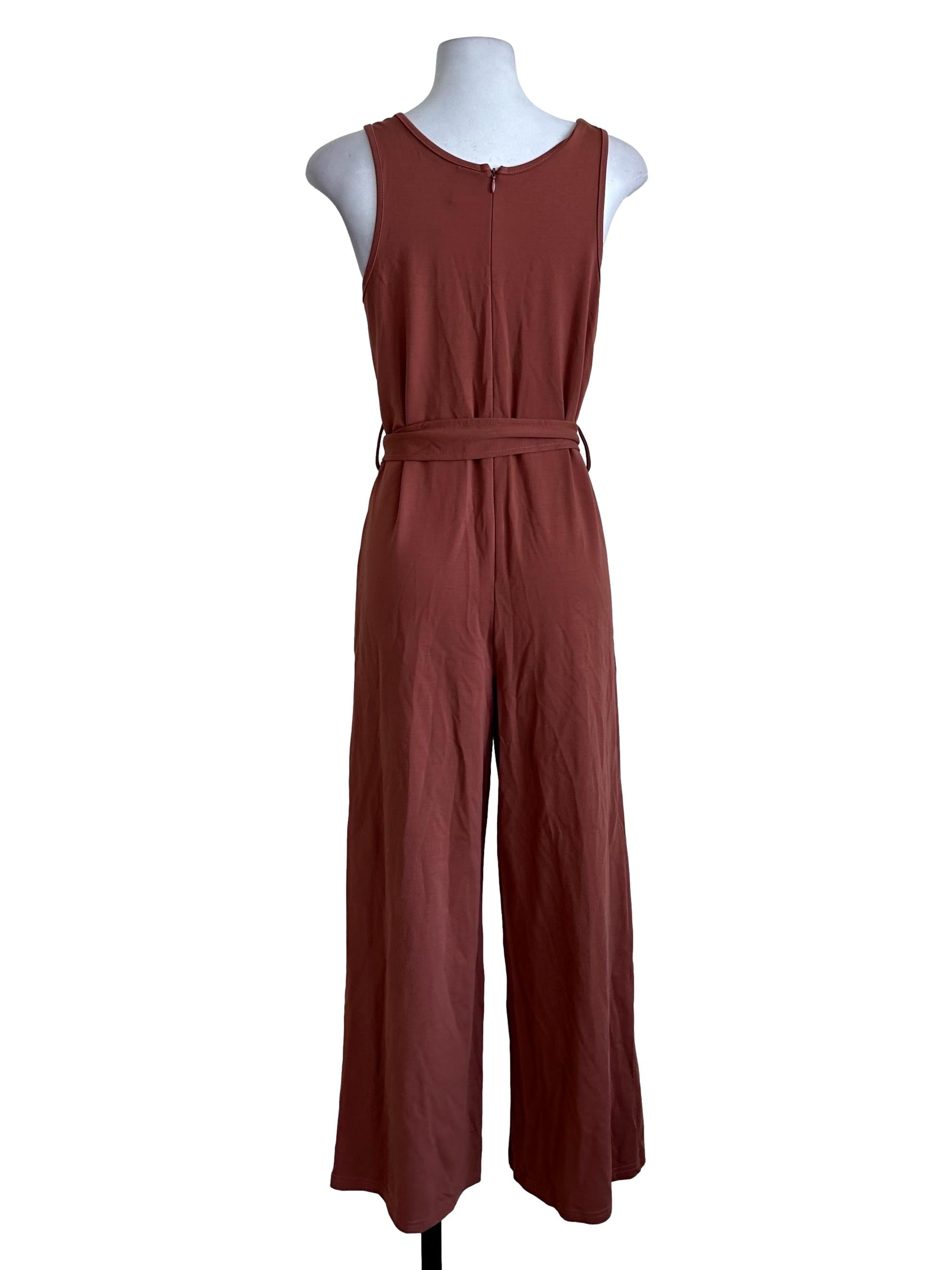 Rose Pink Sleeveless Jumpsuit TEM