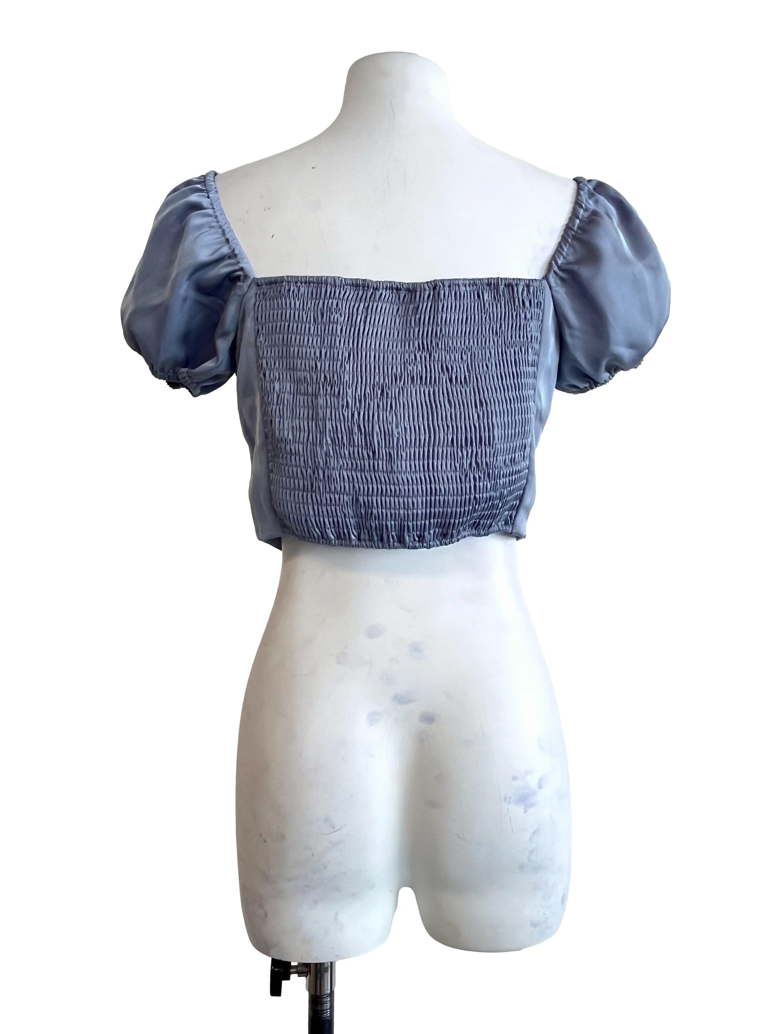 Mauve Purple Puff Sleeve Top