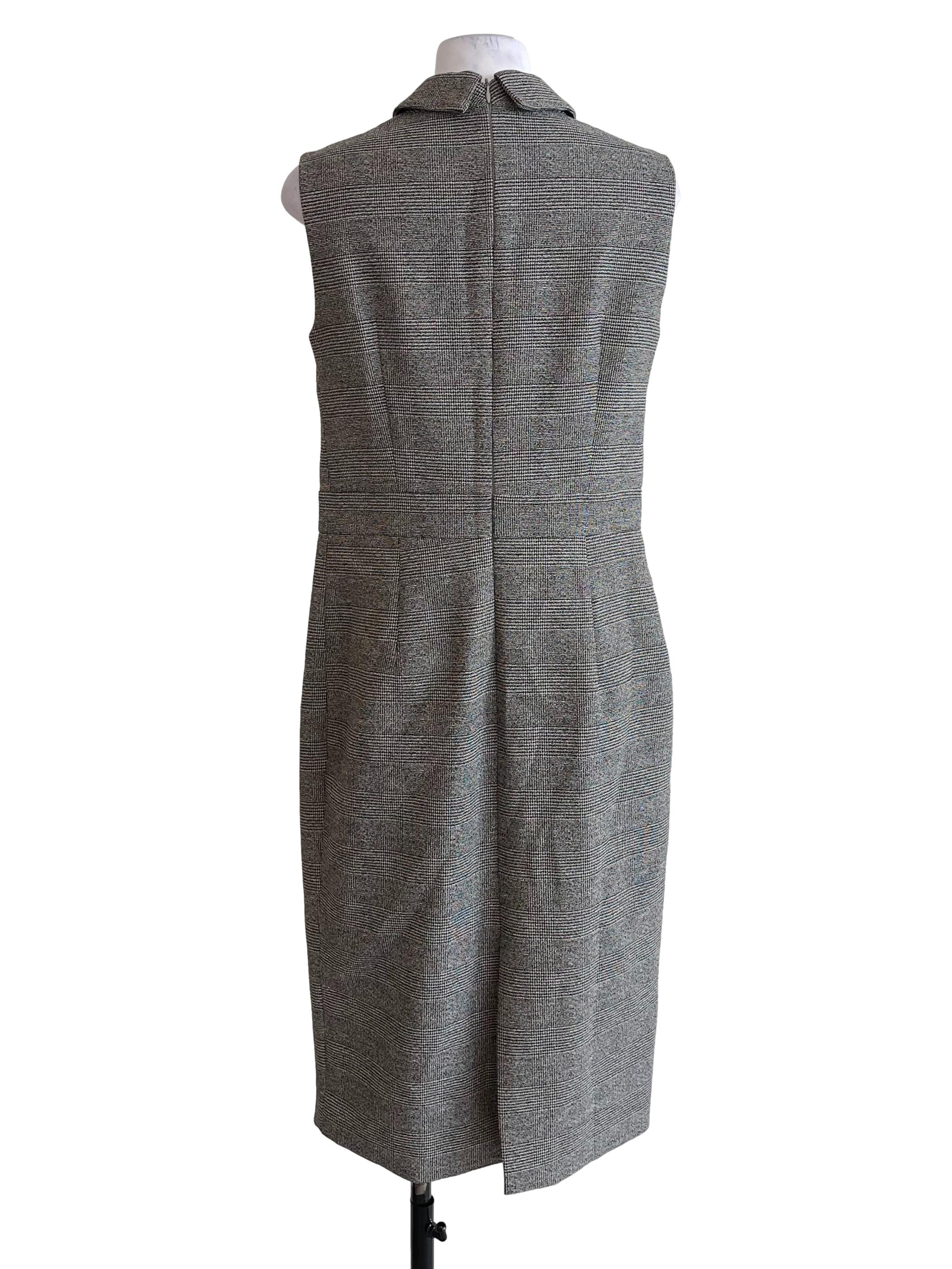 Grey Glen Check Sleeveless Dress