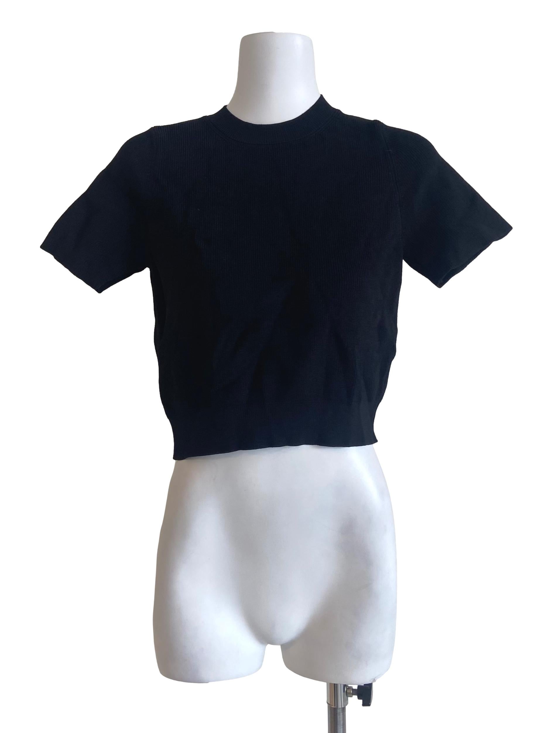 Black Pencil Stripe Pegged Waist Blouse