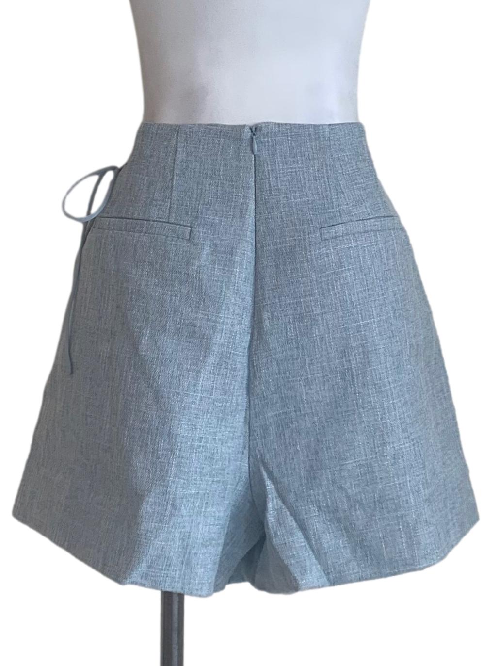 Light Blue Tweed Skorts