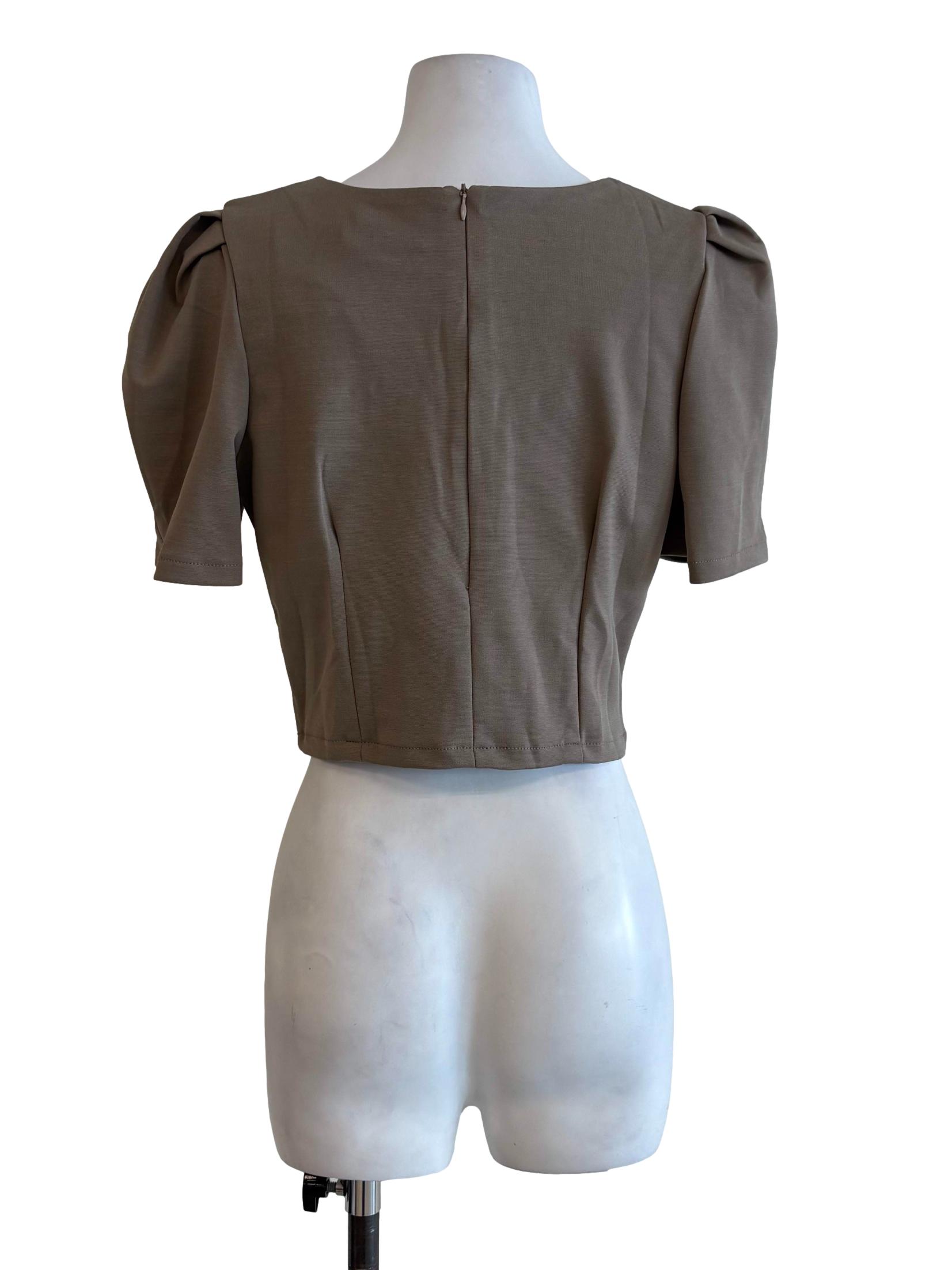 Hazel Wood Square Neck Crop Top