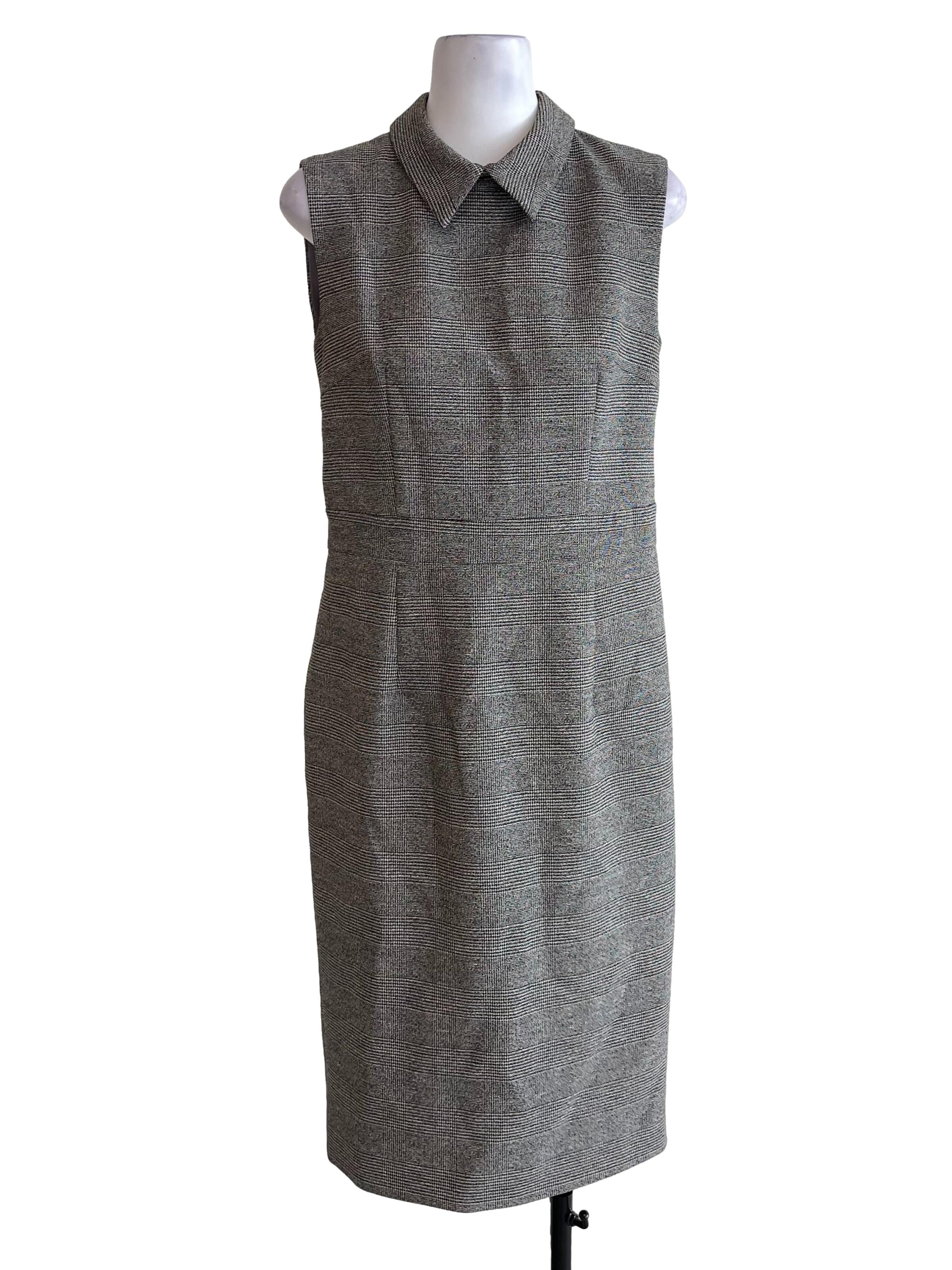 Grey Glen Check Sleeveless Dress