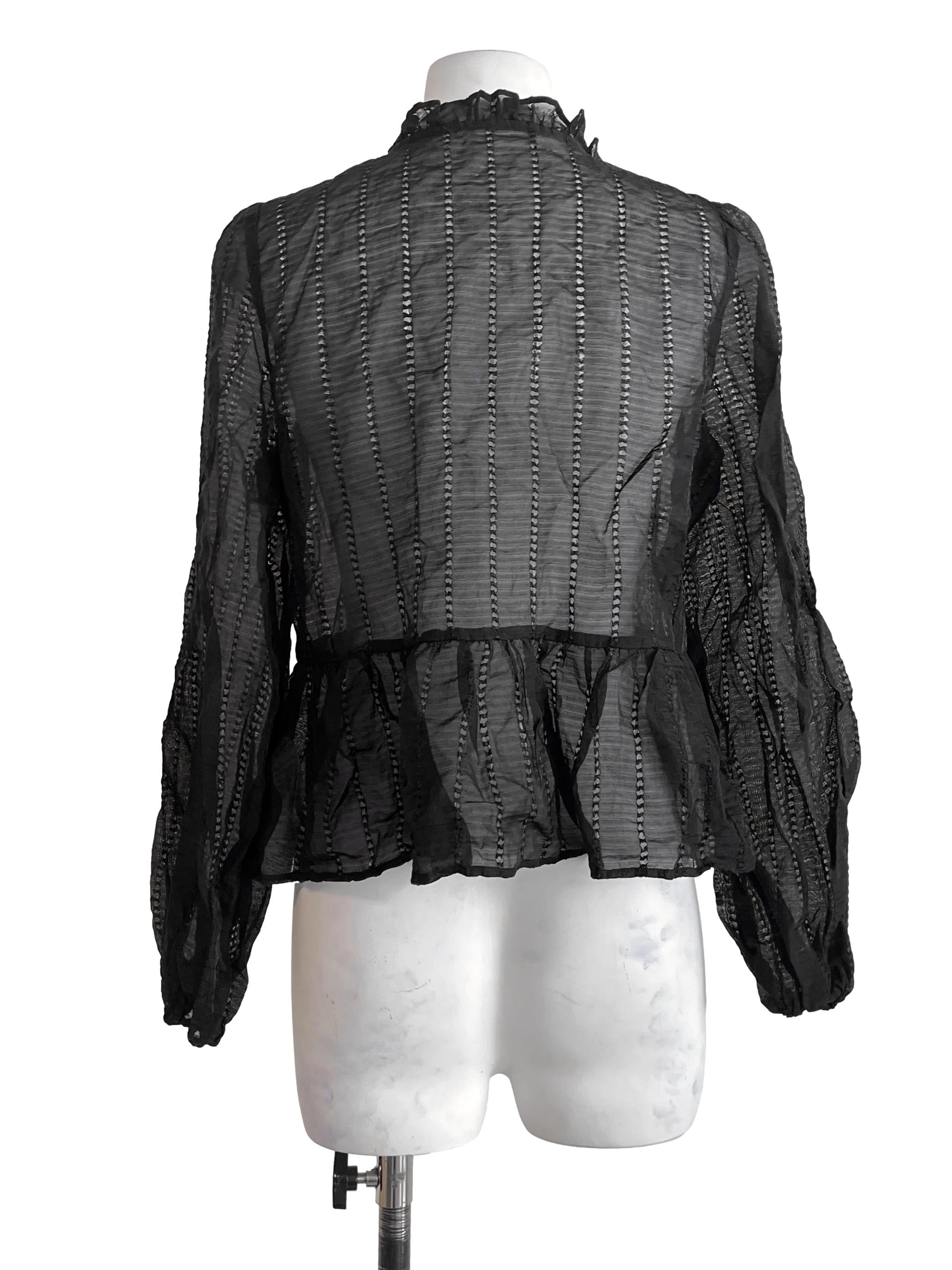 Pitch Black Long Sleeve Top
