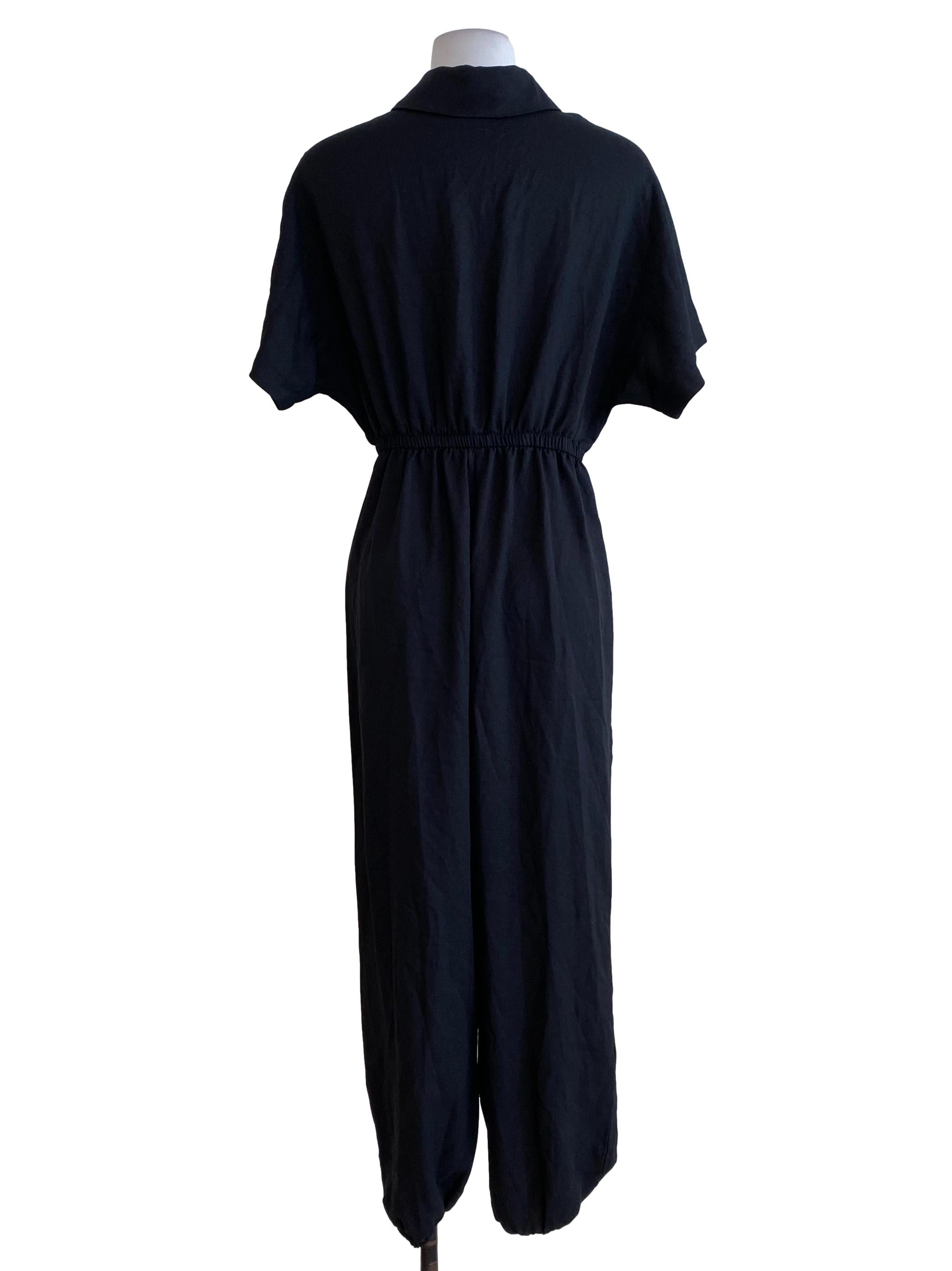 Black Button Down Jumpsuits