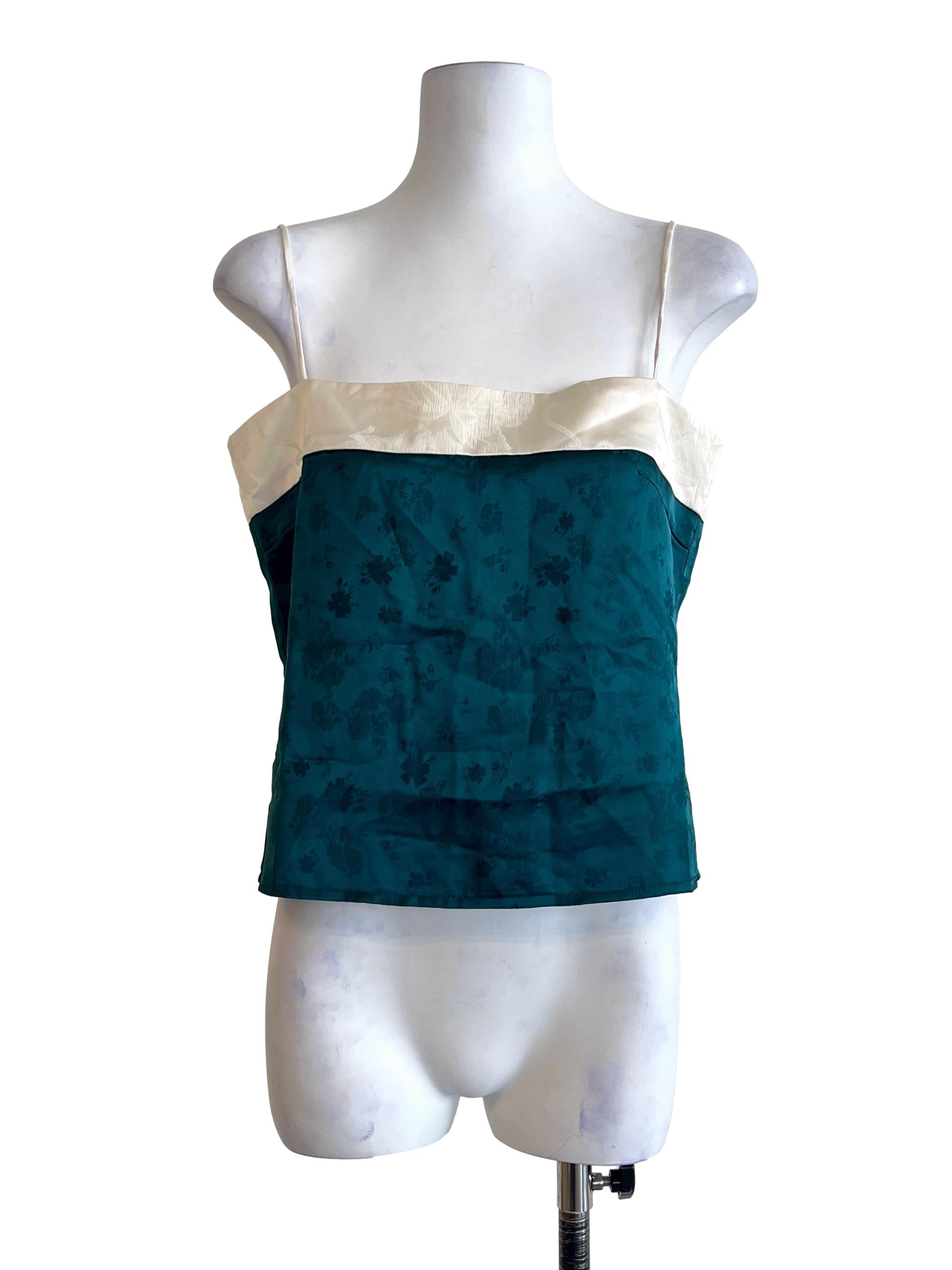 Emerald Green Spaghetti Strap Sleeveless Top