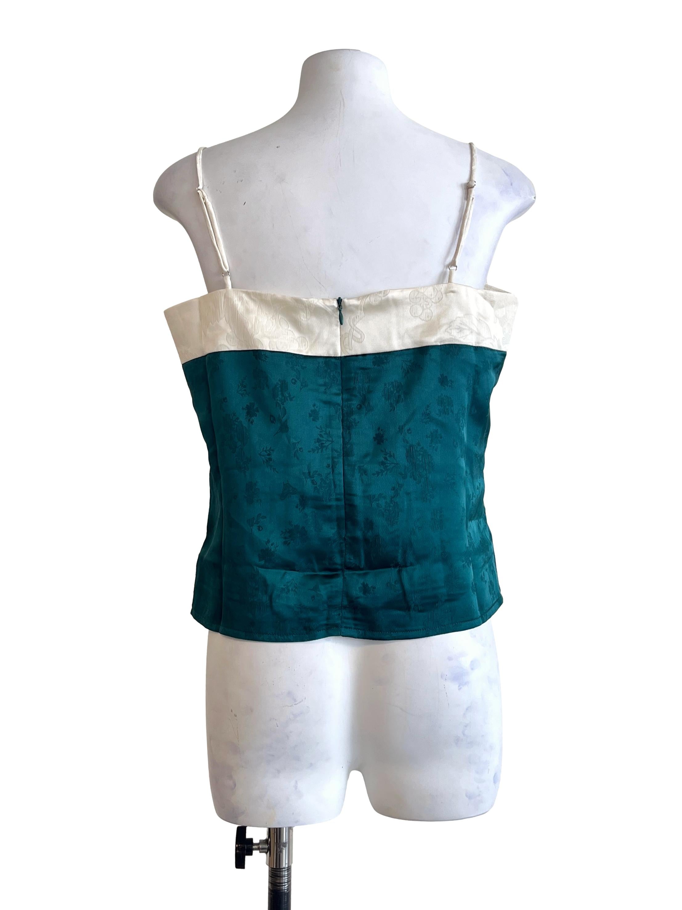 Emerald Green Spaghetti Strap Sleeveless Top