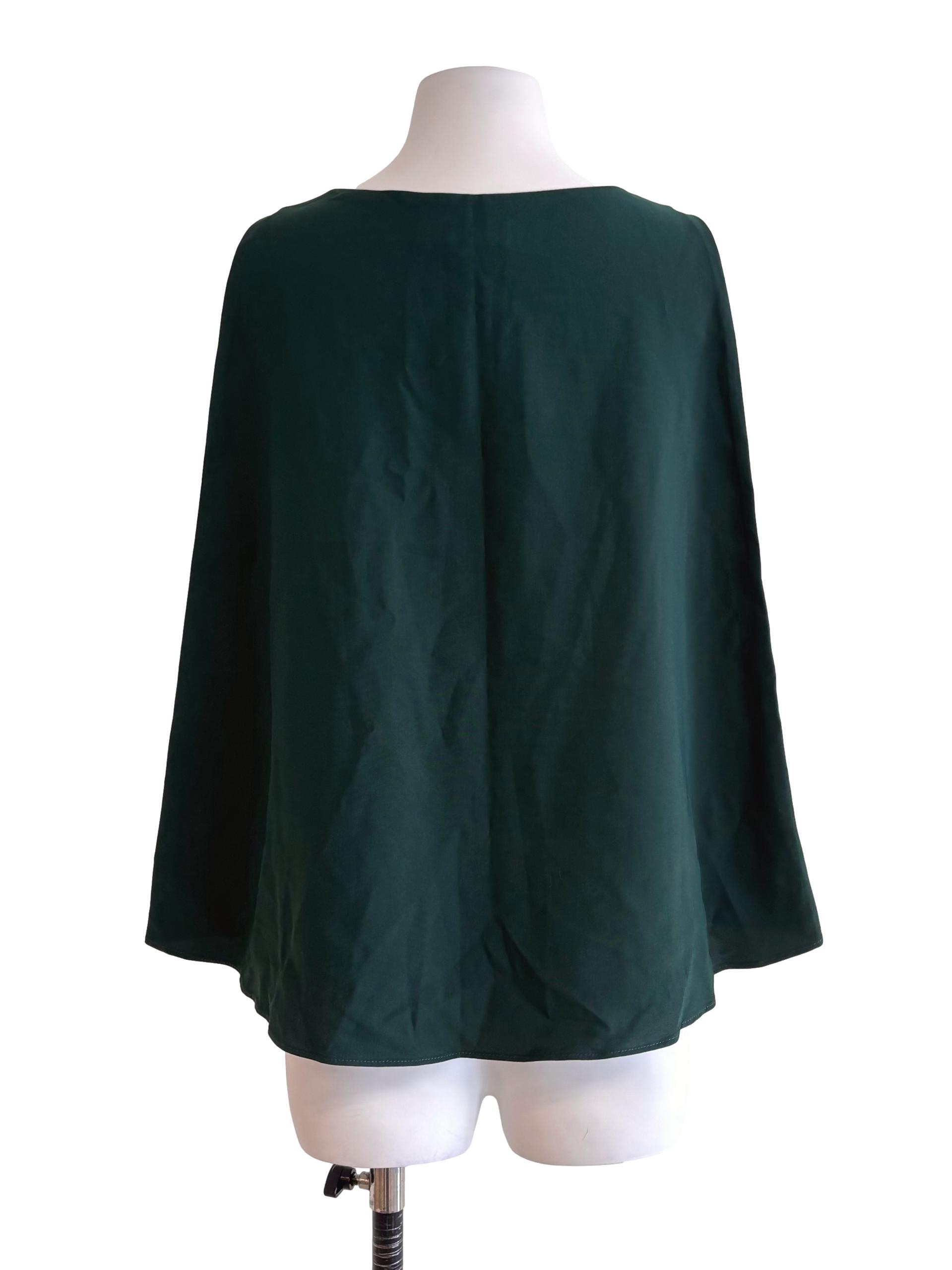 Emerald Green Back Cape Top