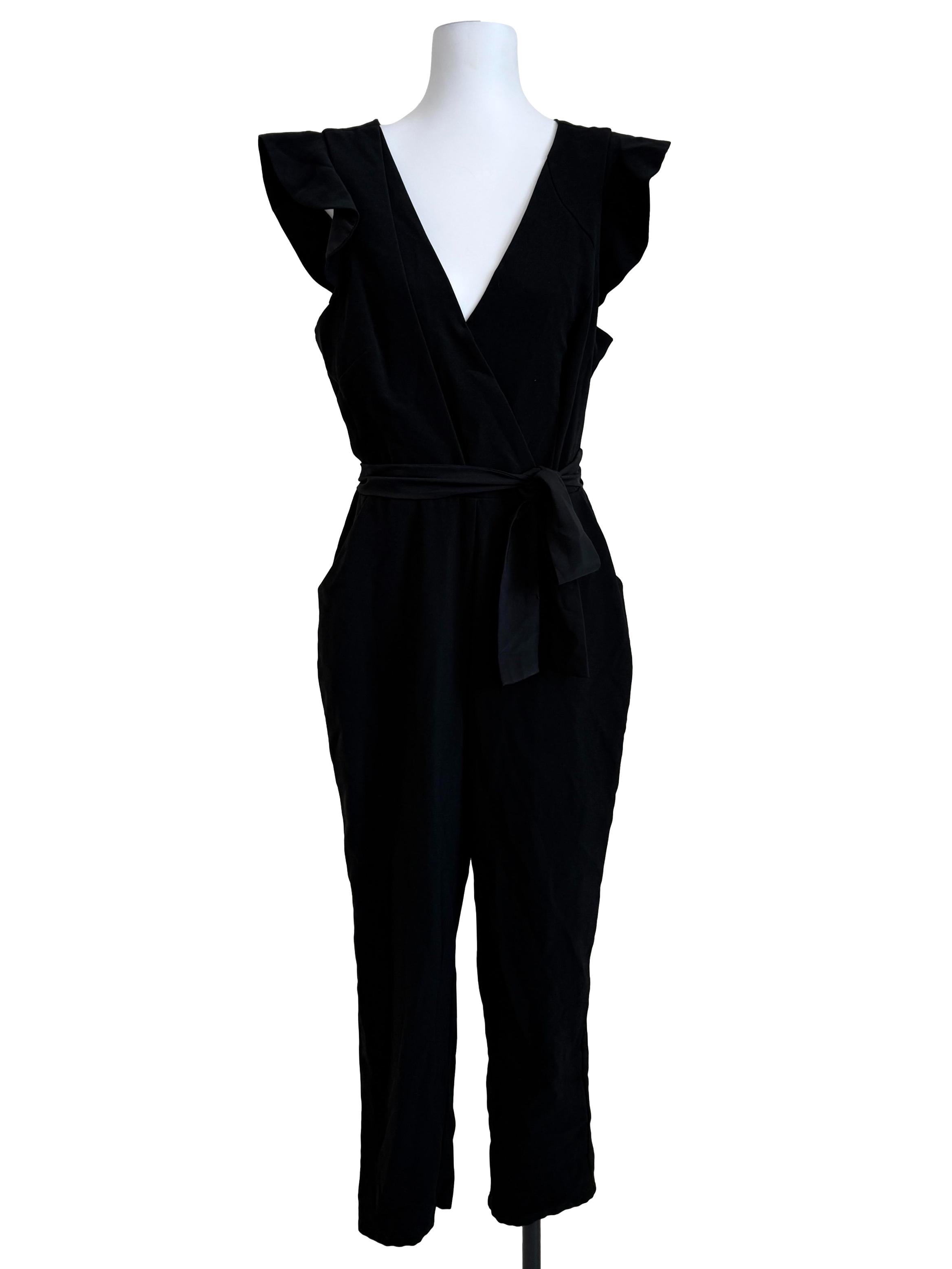 Black V-Neck Jumpsuit