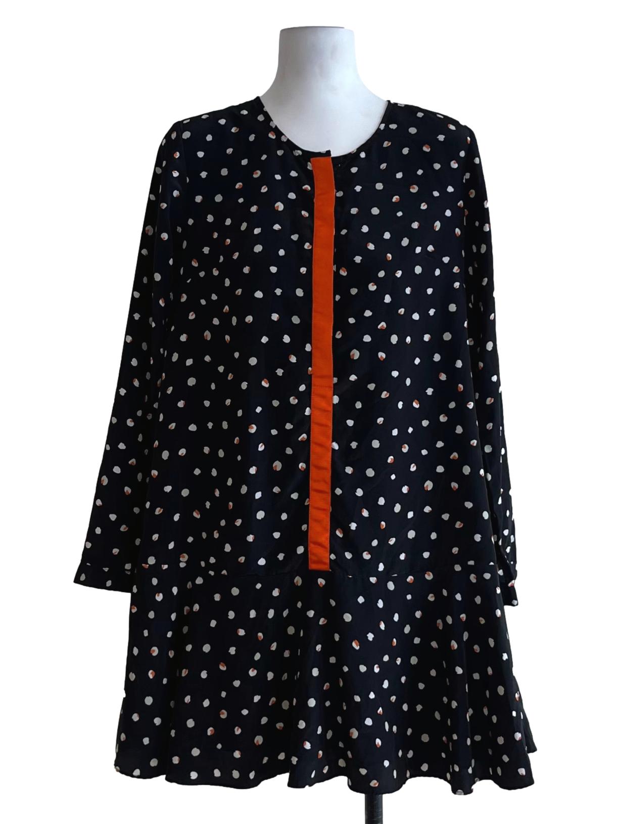 Black Polka Dot Empire Dress