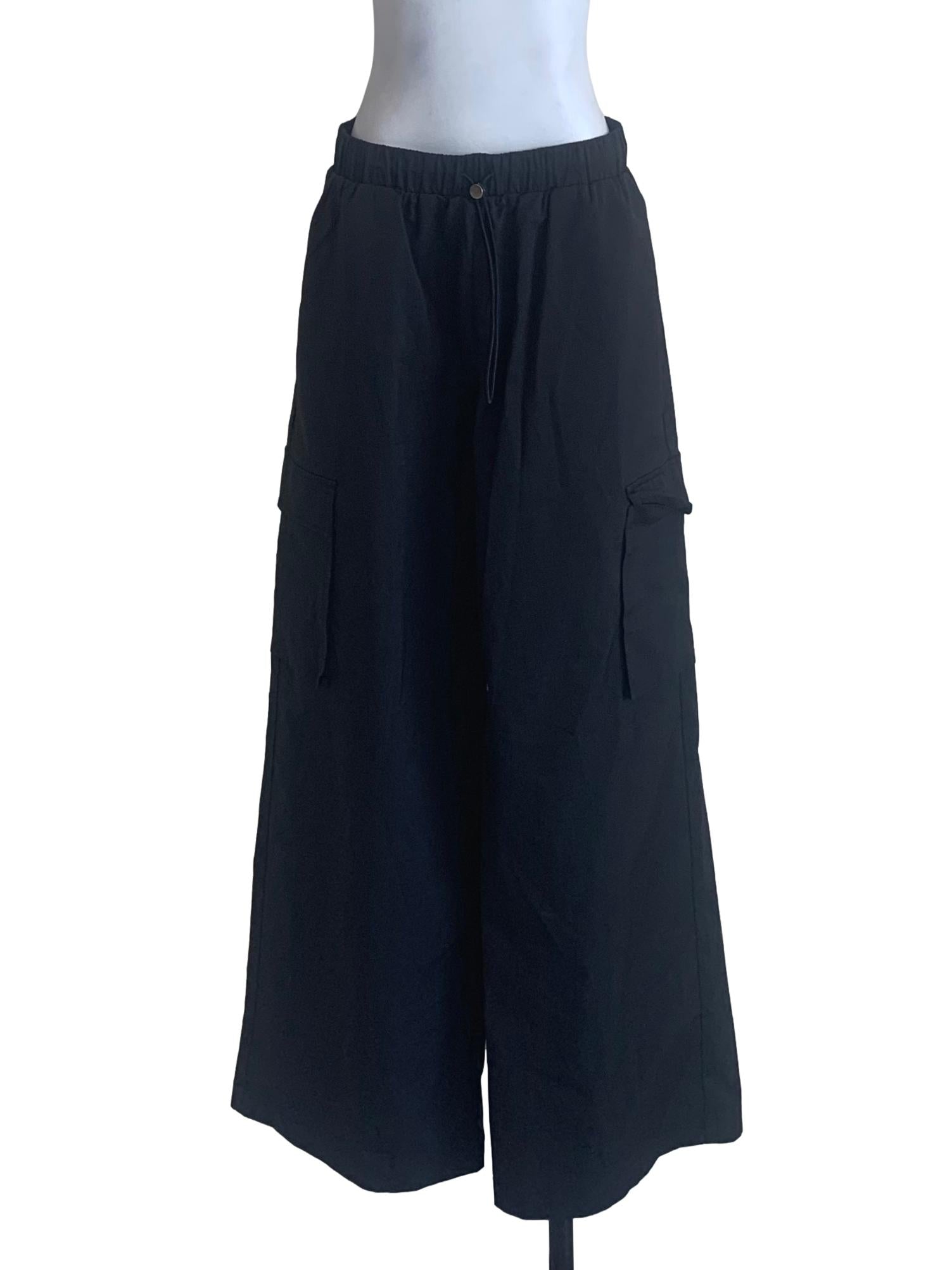 Coal Black Cargo Pants