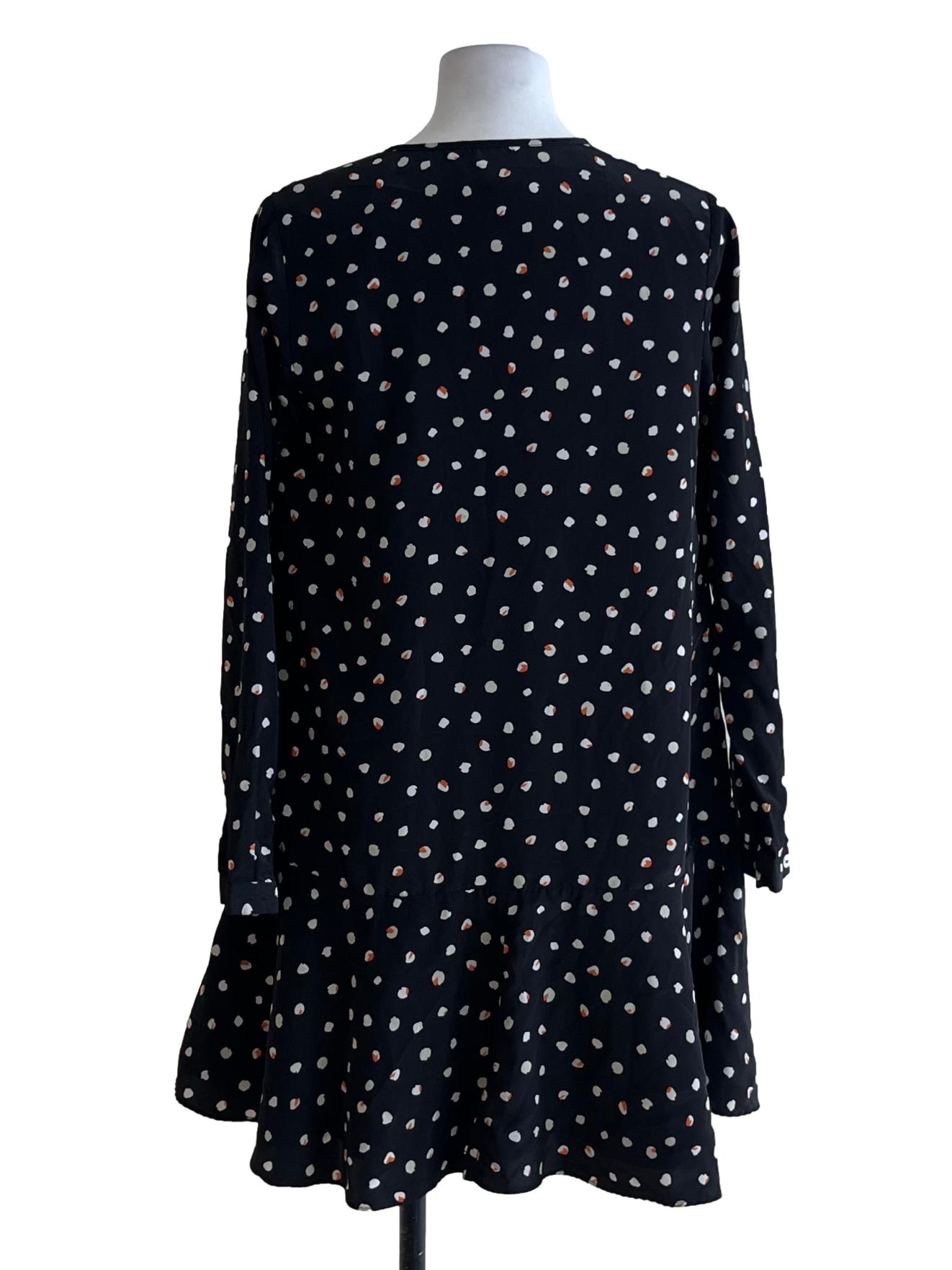 Black Polka Dot Empire Dress