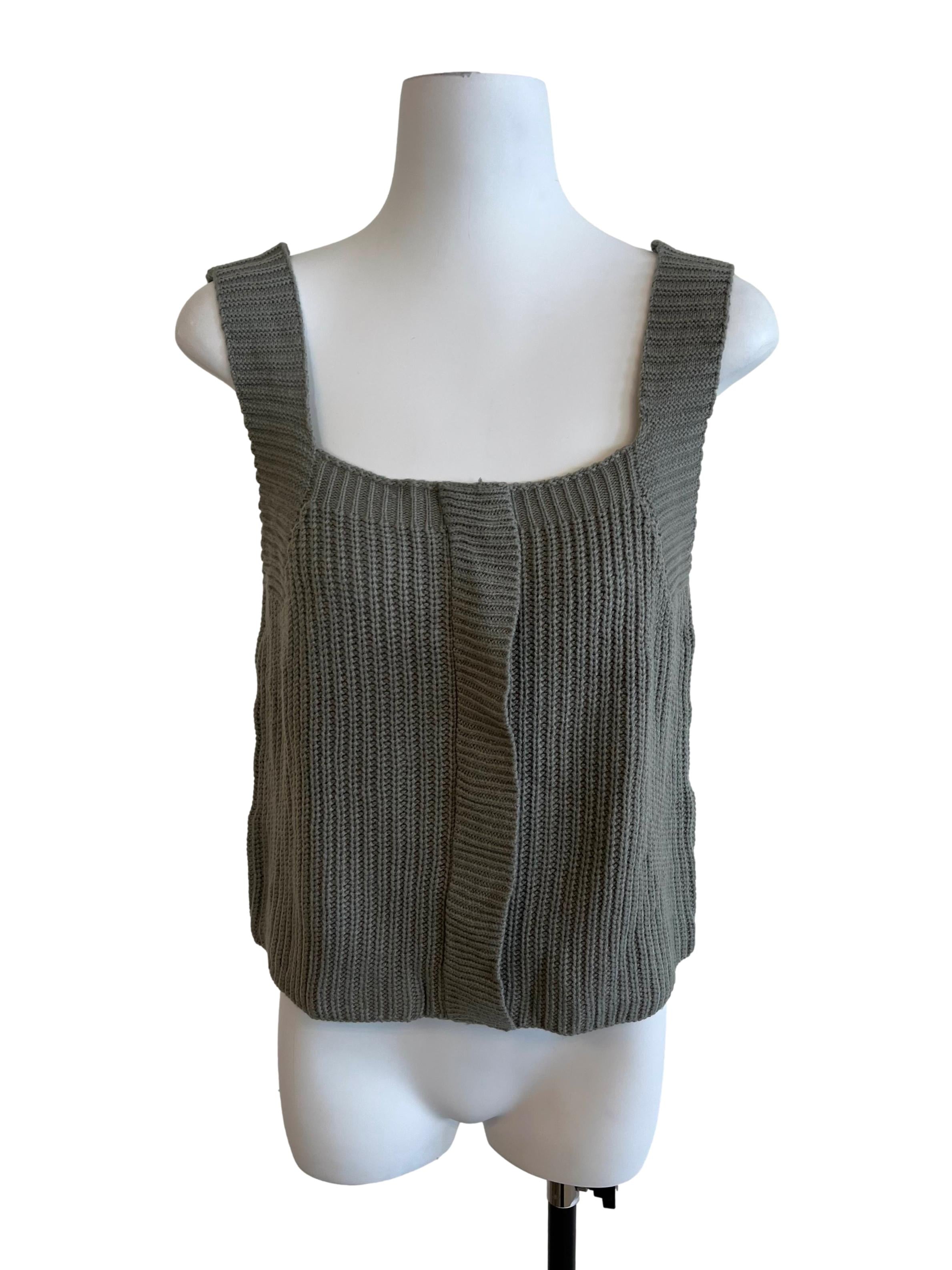 Sage Green Knitted Tank Top