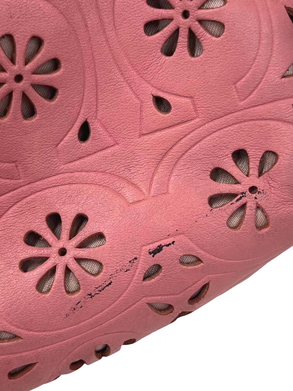 Vintage Pink Ashley Lace Leather Large Wristlet