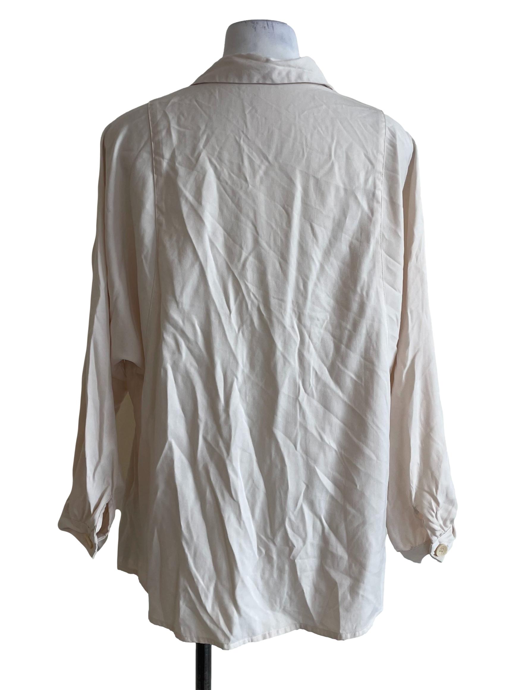 Beige Batwing Button Up Shirt