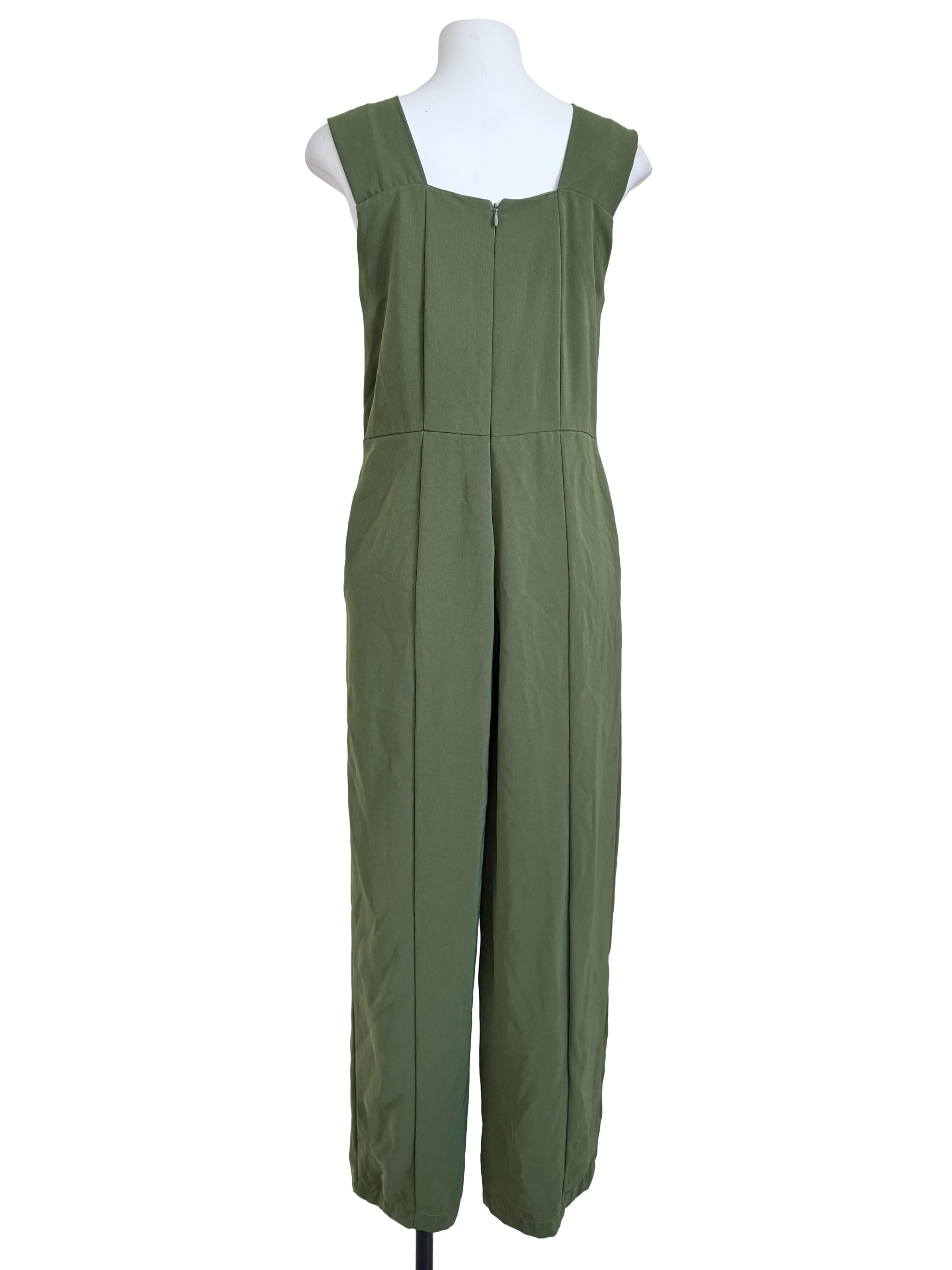 Pickle Green Square Neck Jumpsuit
