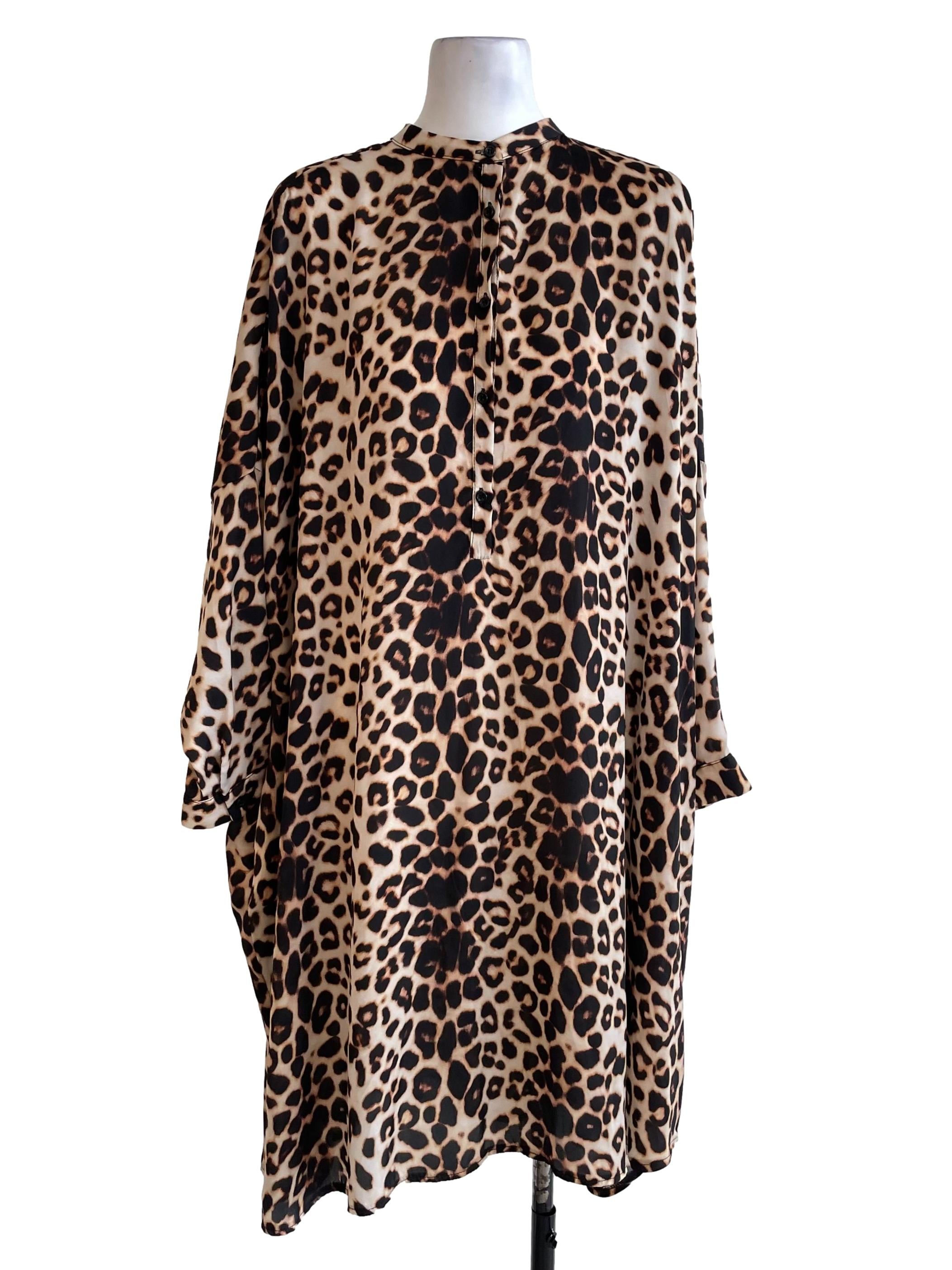 Ivory Leopard Long Shirt