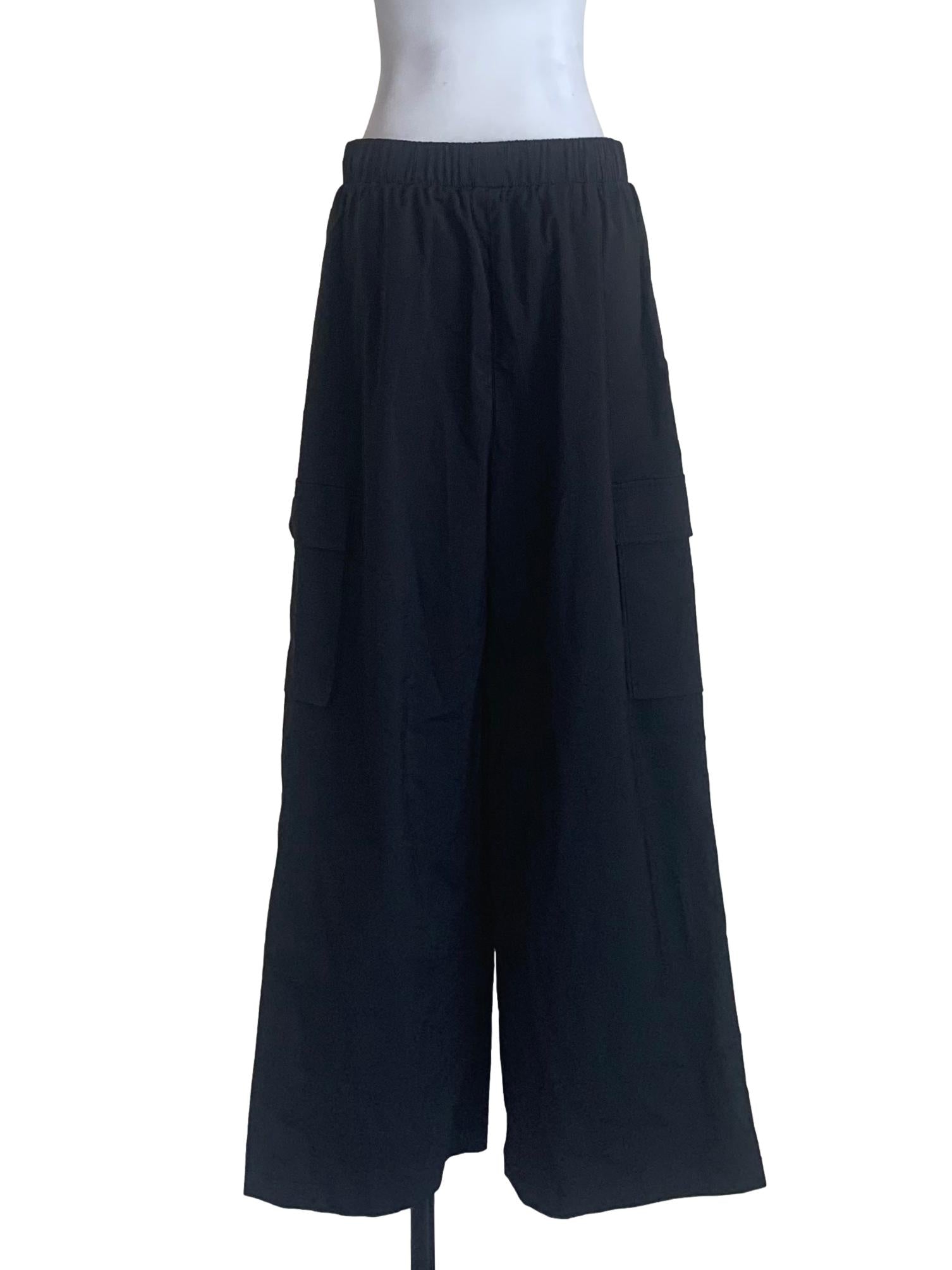 Coal Black Cargo Pants