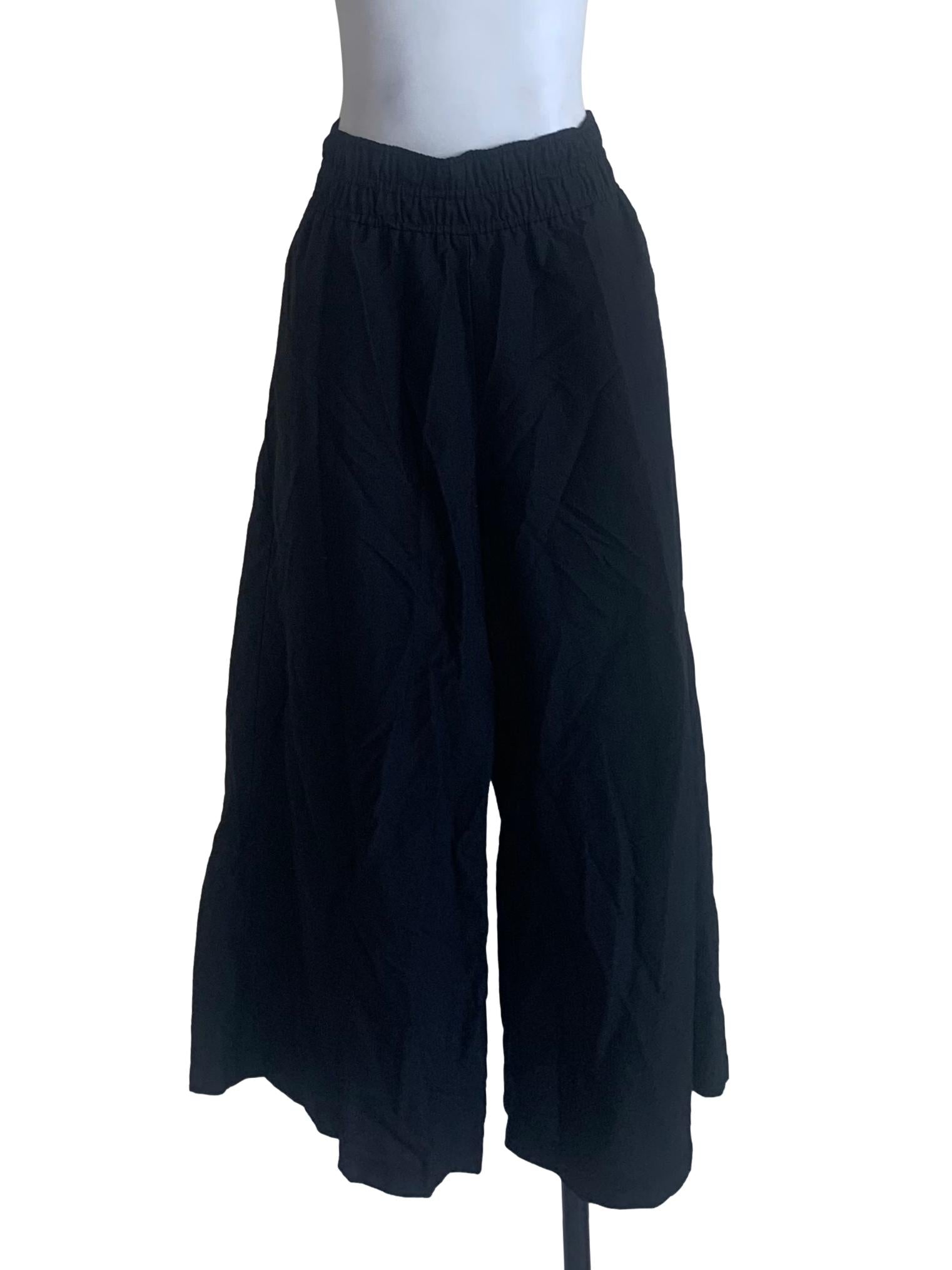 Midnight Black Wide Leg Pants
