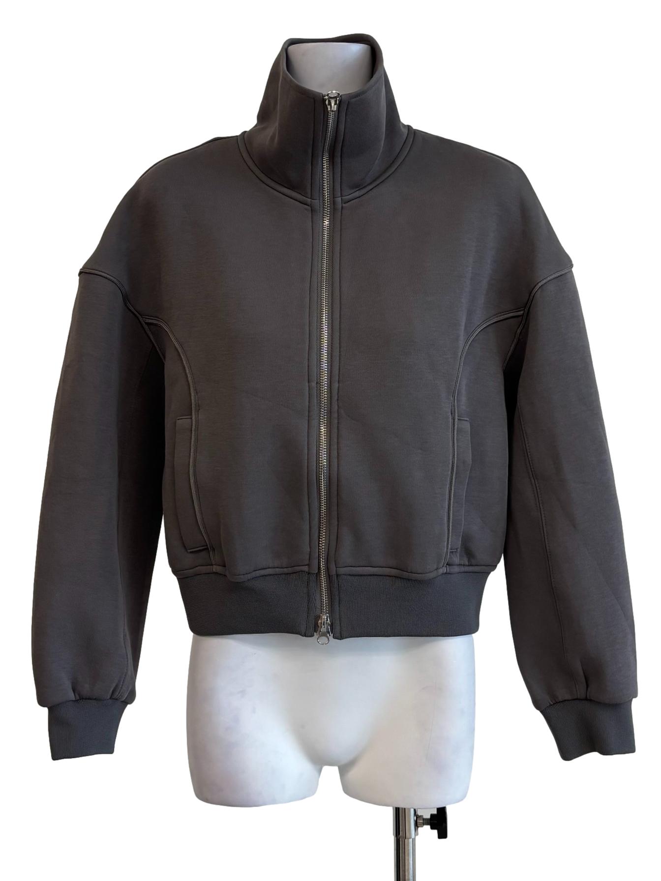Echo Grey Turtle Neck Zip Up Jacket