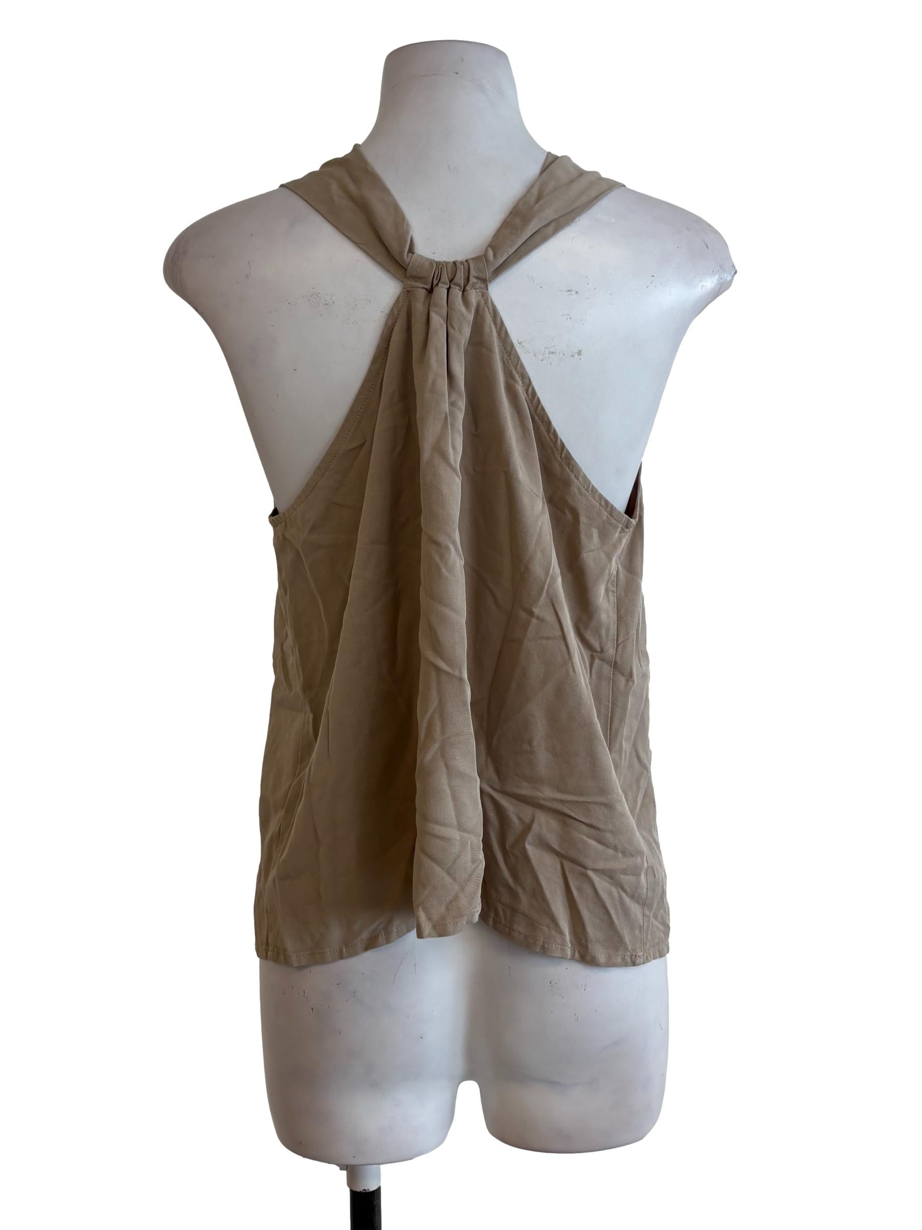Khaki Sleeveless Top