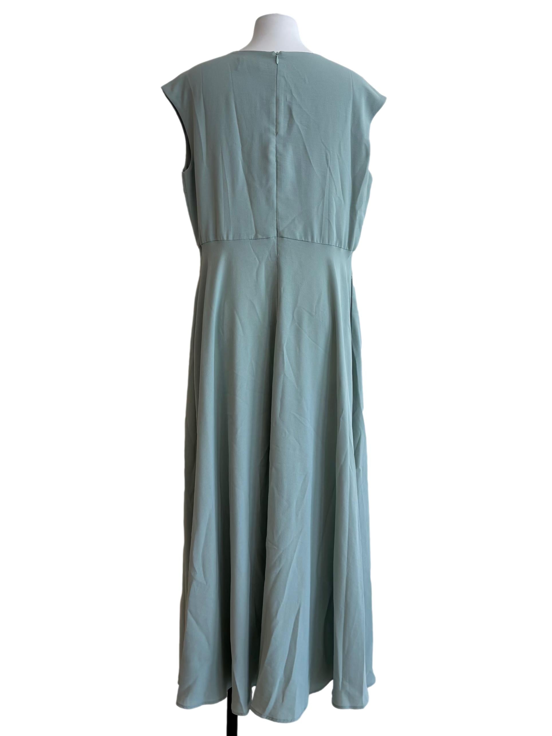 Soft Sage Green Button-Down Maxi Dress OSN