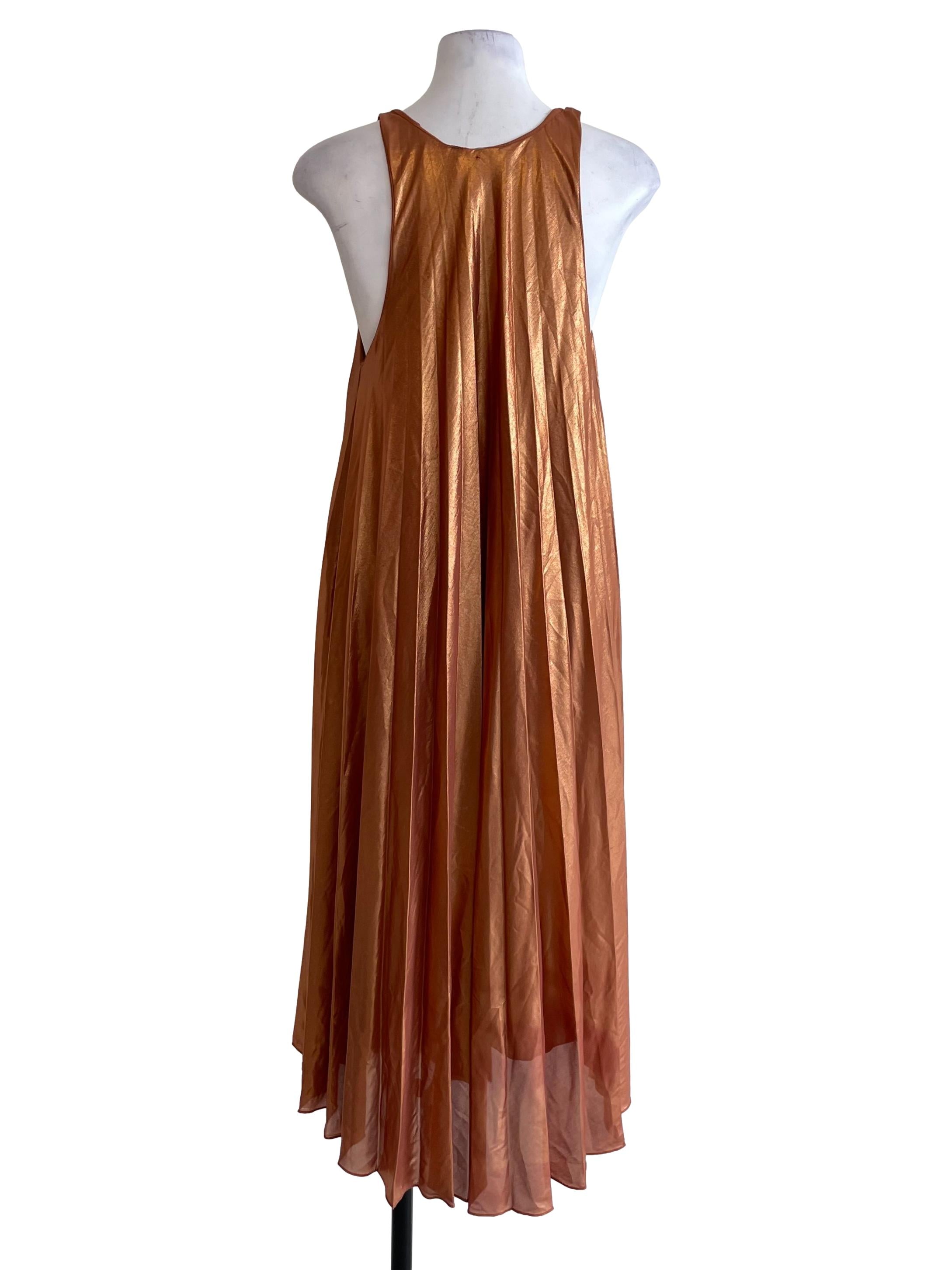 Carrot Accordion Flowy Tent Dress