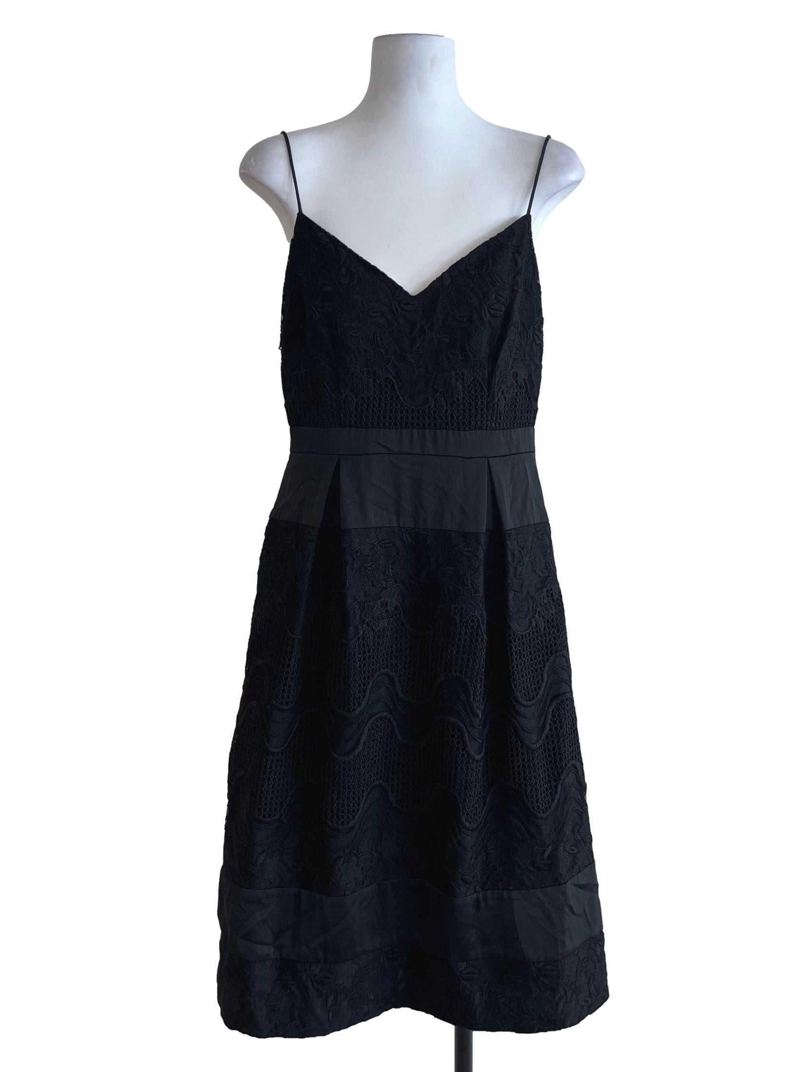 Black Lace A-Line Dress