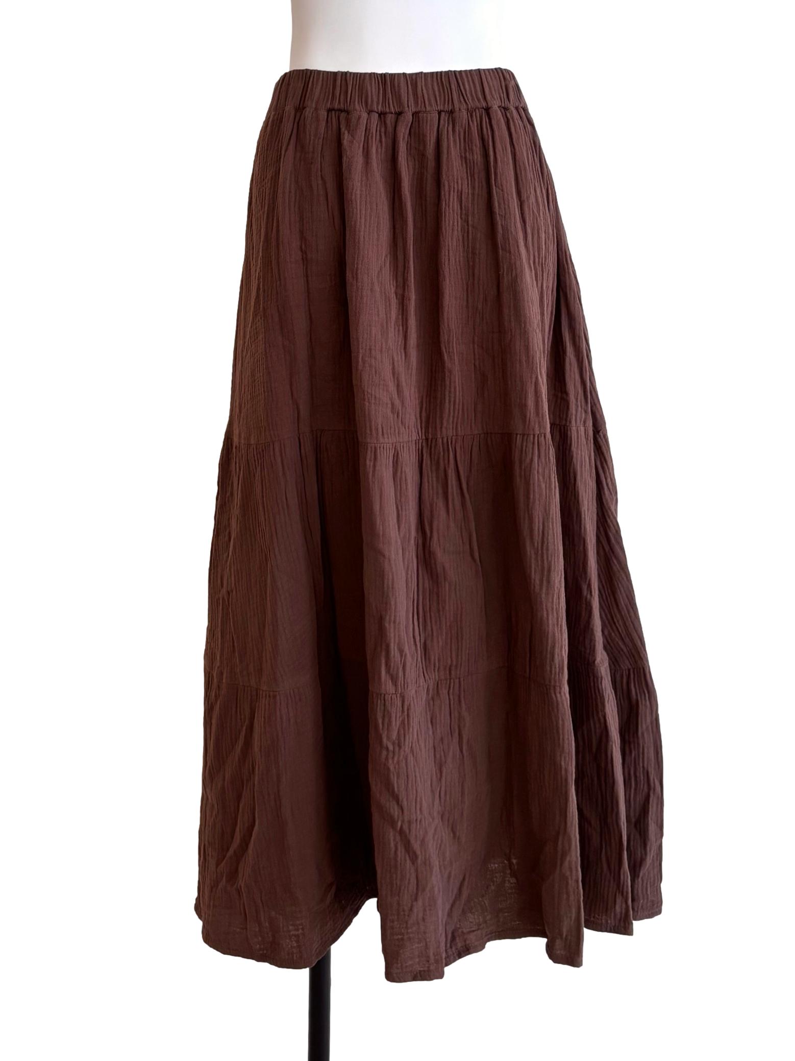 Dark Brown Midi Skirt