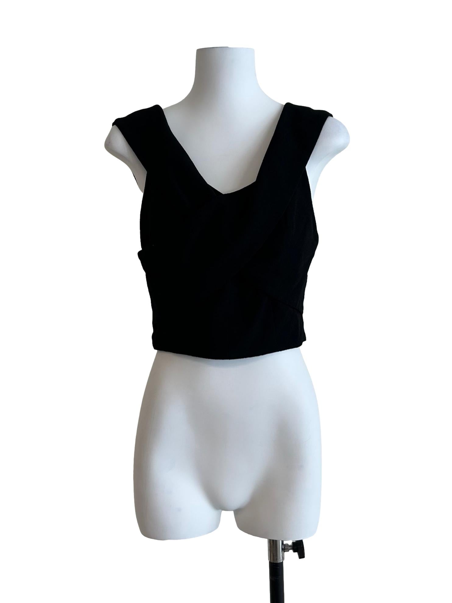 Jet Black Sleeveless Top